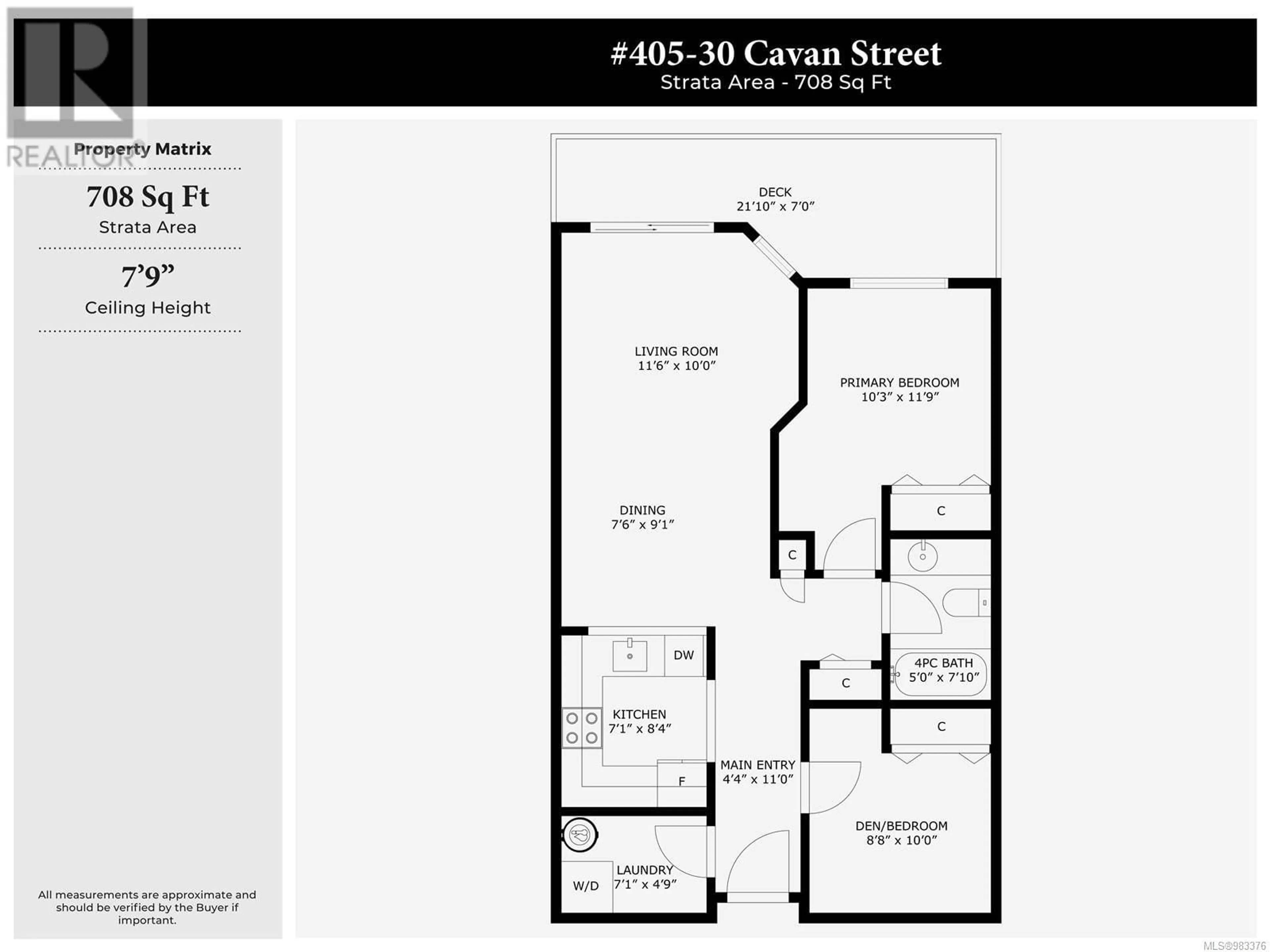 Floor plan for 405 30 Cavan St, Nanaimo British Columbia V9R6K3