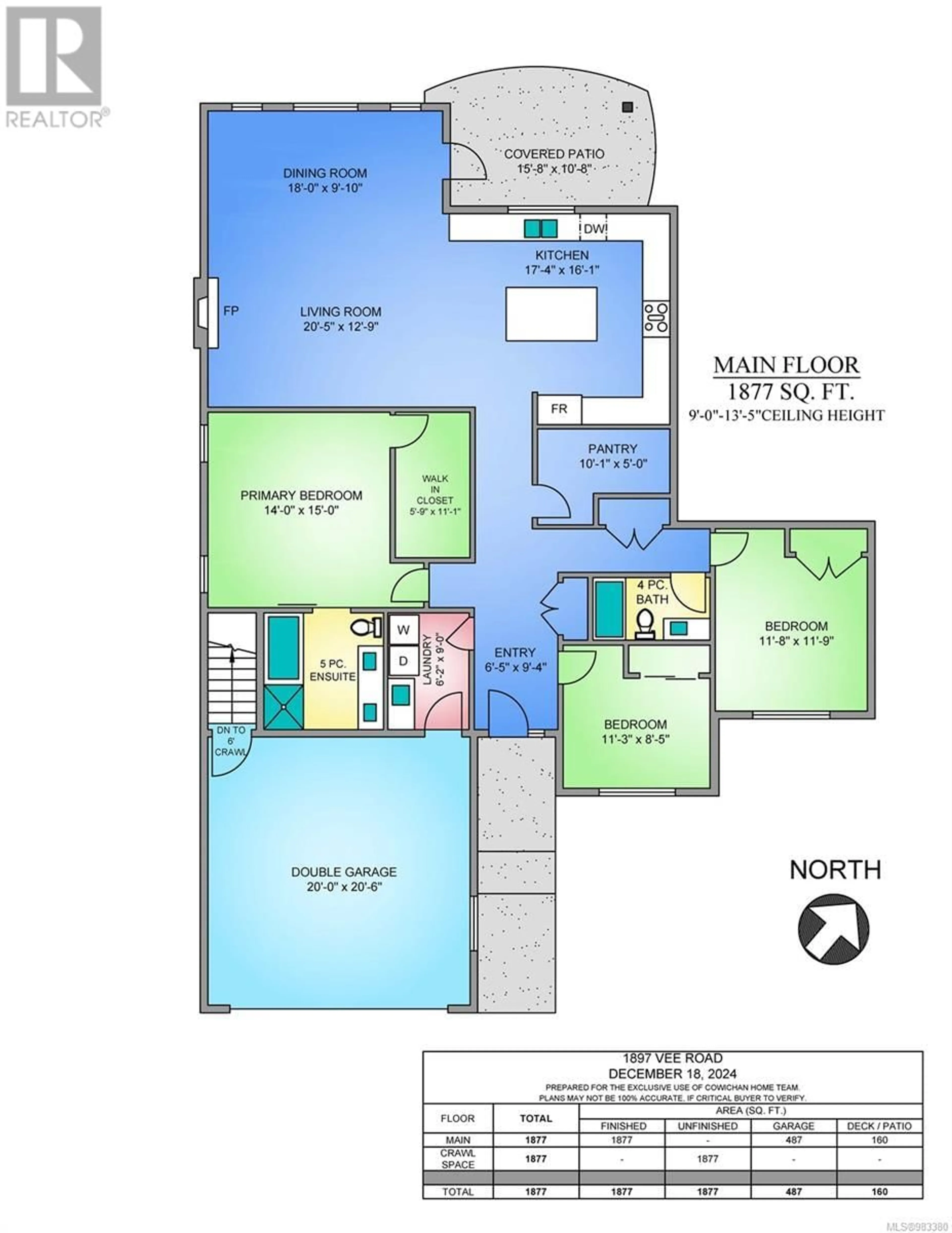 Floor plan for 1897 Vee Rd, Cowichan Bay British Columbia V0R1N1