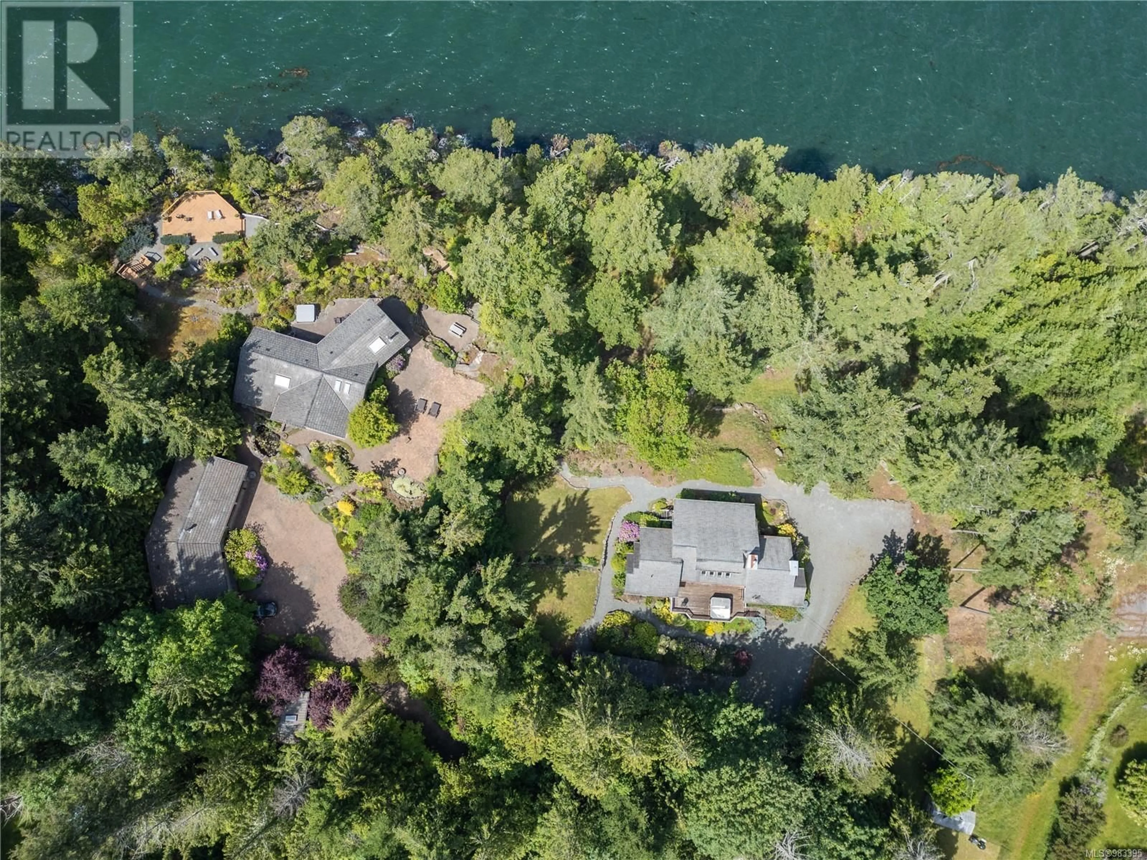 A pic from outside/outdoor area/front of a property/back of a property/a pic from drone, water/lake/river/ocean view for 2640-2660 Kevan Dr, Gabriola Island British Columbia V0R1X7