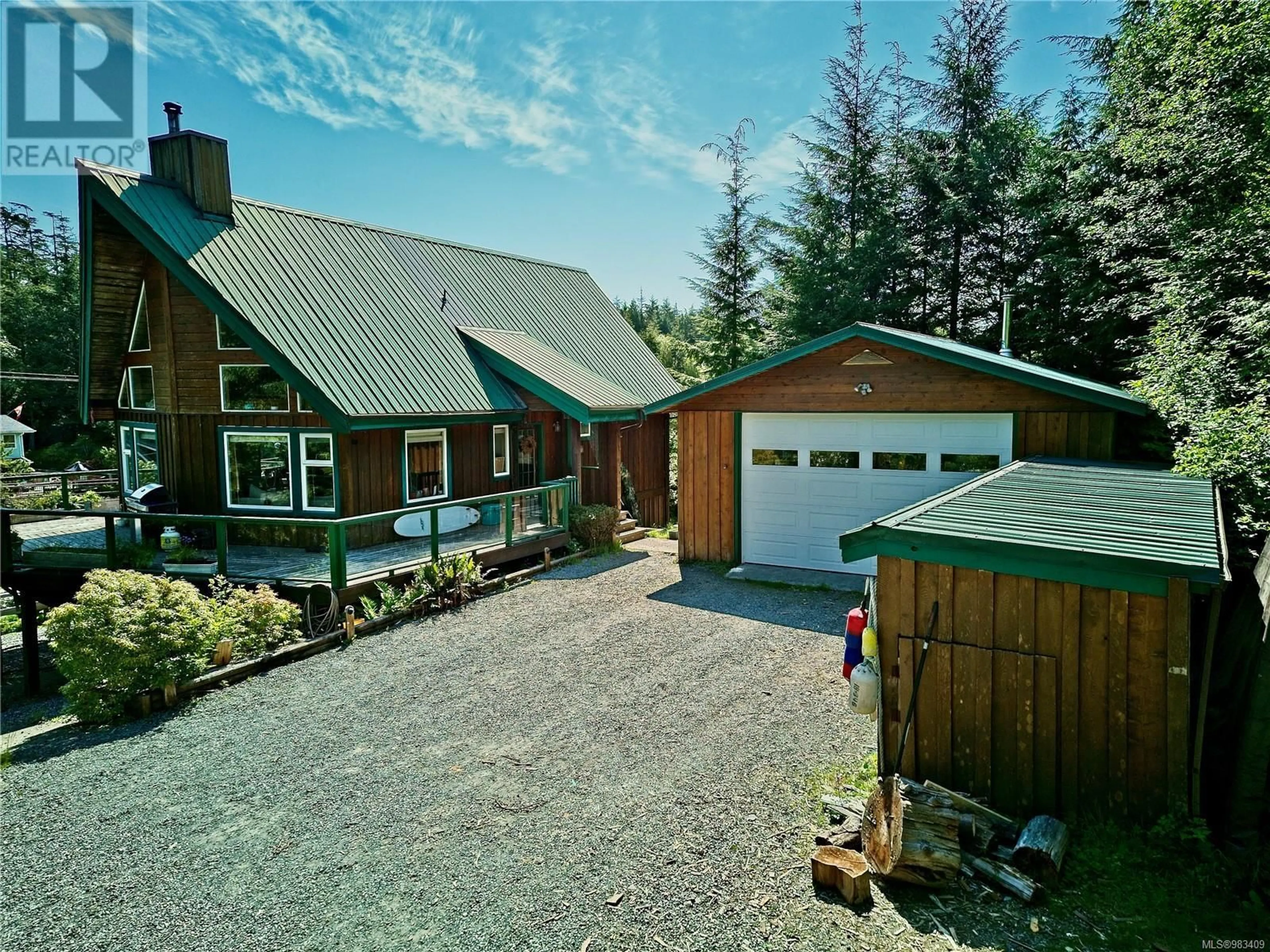 A pic from outside/outdoor area/front of a property/back of a property/a pic from drone, unknown for 1373 Victoria Rd, Ucluelet British Columbia V0R3A0