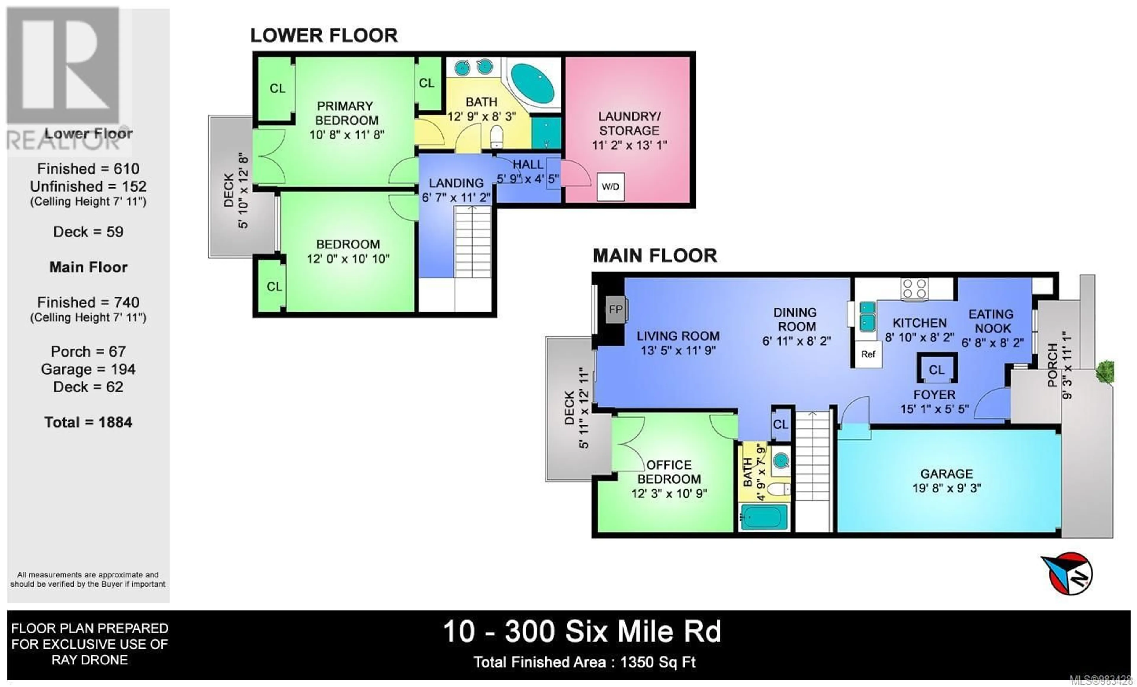 Floor plan for 10 300 Six Mile Rd, View Royal British Columbia V9B5Y3