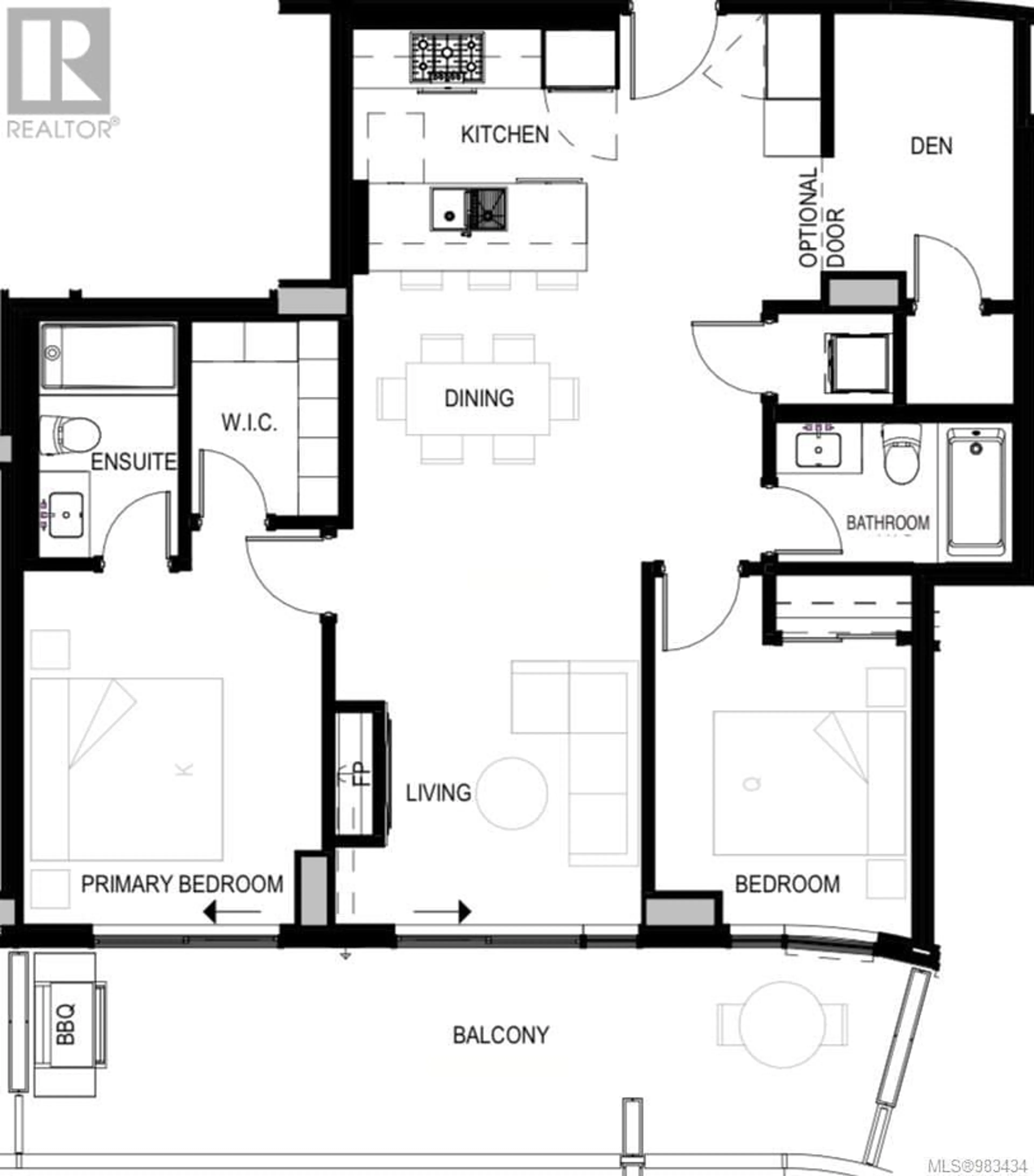 Floor plan for 1509 2000 Hannington Rd, Langford British Columbia V9B6R6