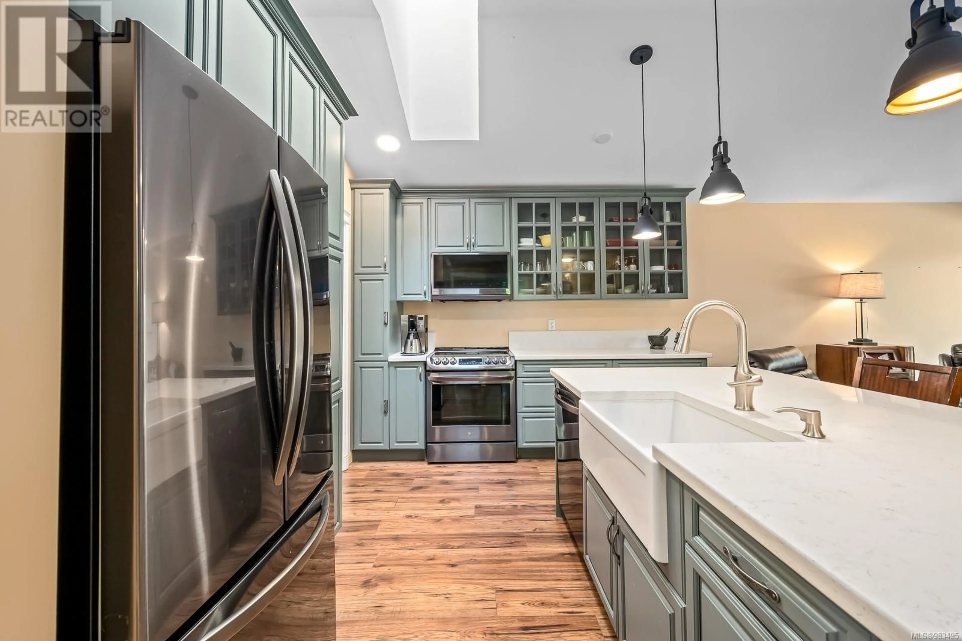 Contemporary kitchen, ceramic/tile floor for 110 2077 St. Andrews Way, Courtenay British Columbia V9N9V5