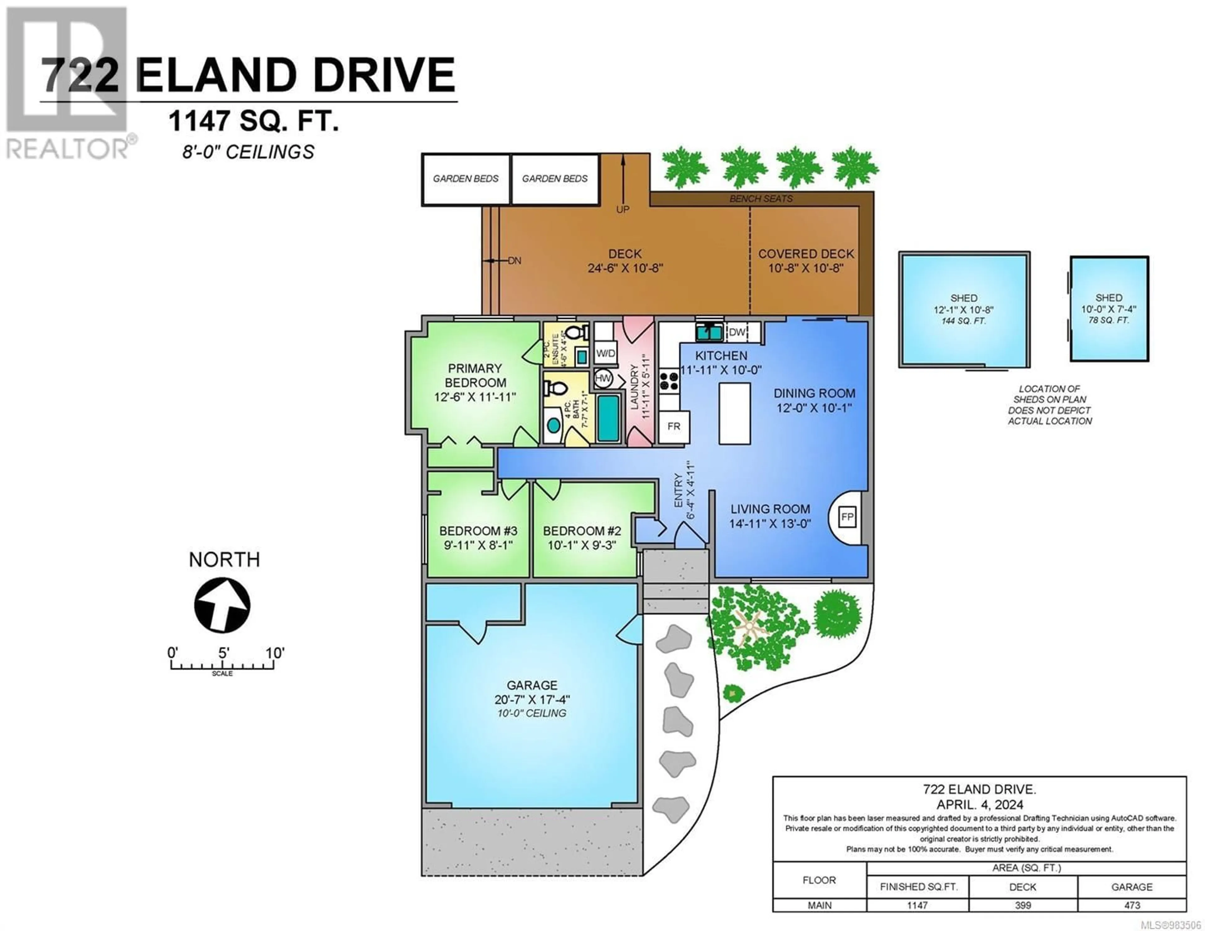 Floor plan for 722 Eland Dr, Campbell River British Columbia V9W6Y8