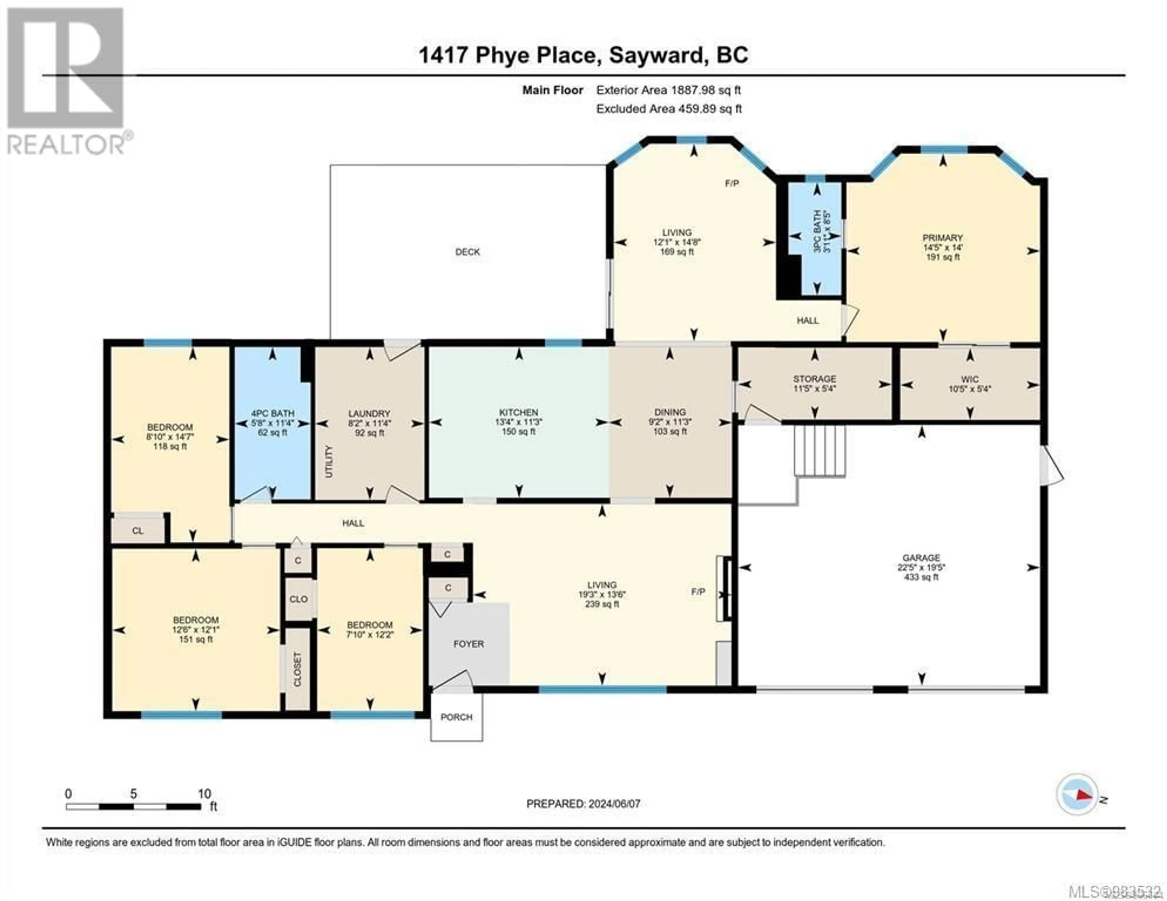 Floor plan for 1417 Phye Pl, Sayward British Columbia V0P1R0