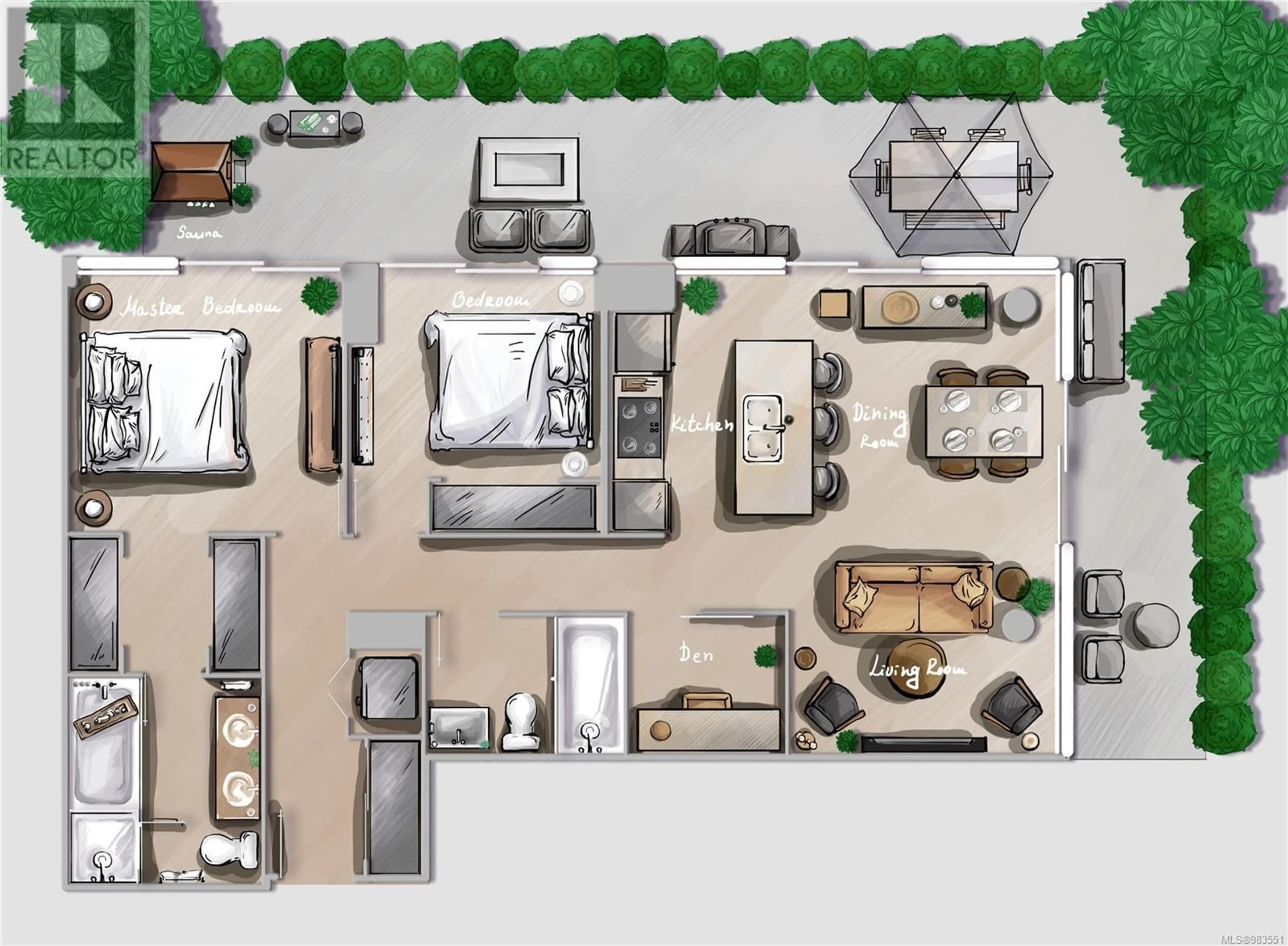 Floor plan for 302 708 Burdett Ave, Victoria British Columbia V8W0A8