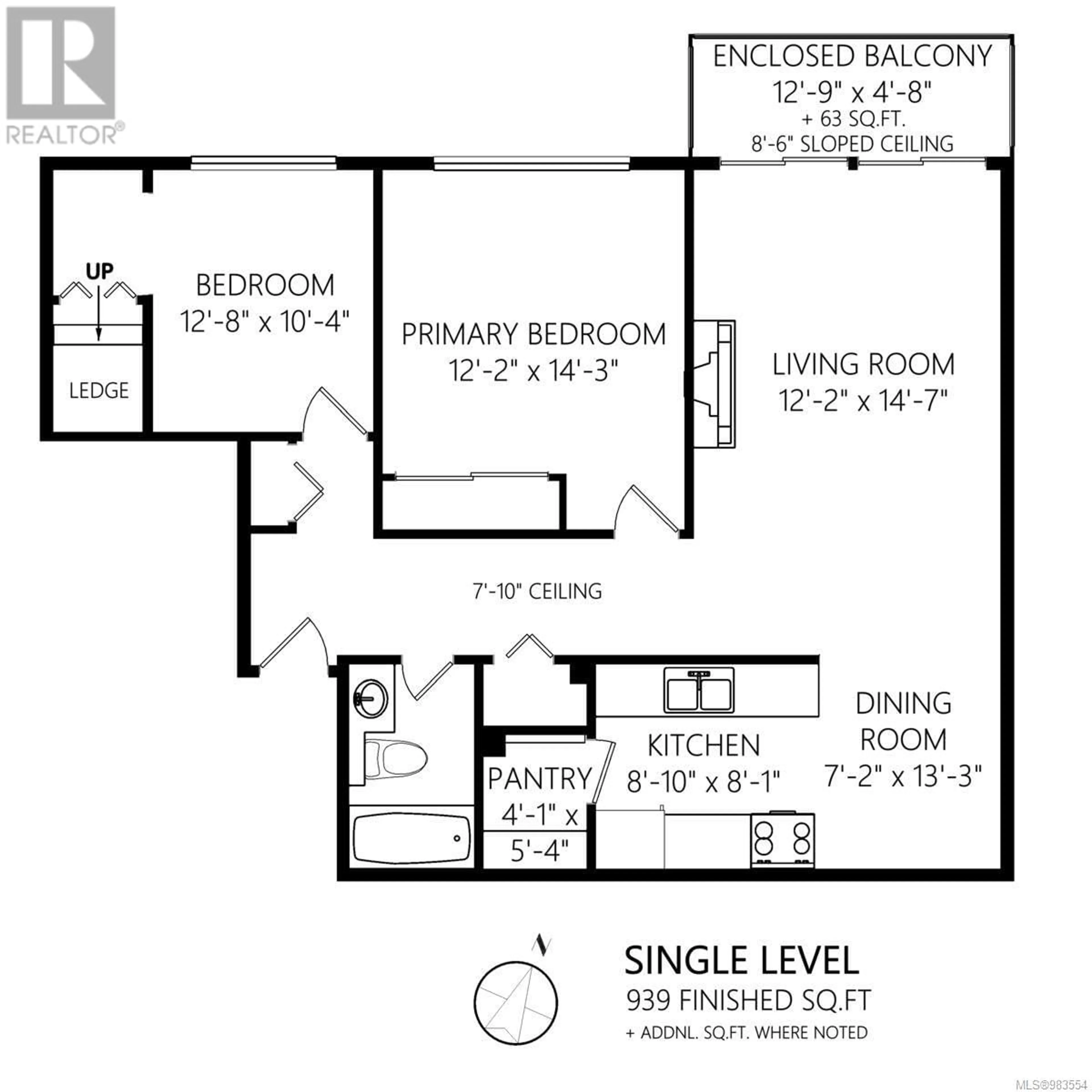 Floor plan for 211 9560 Fifth St, Sidney British Columbia V8L2W5