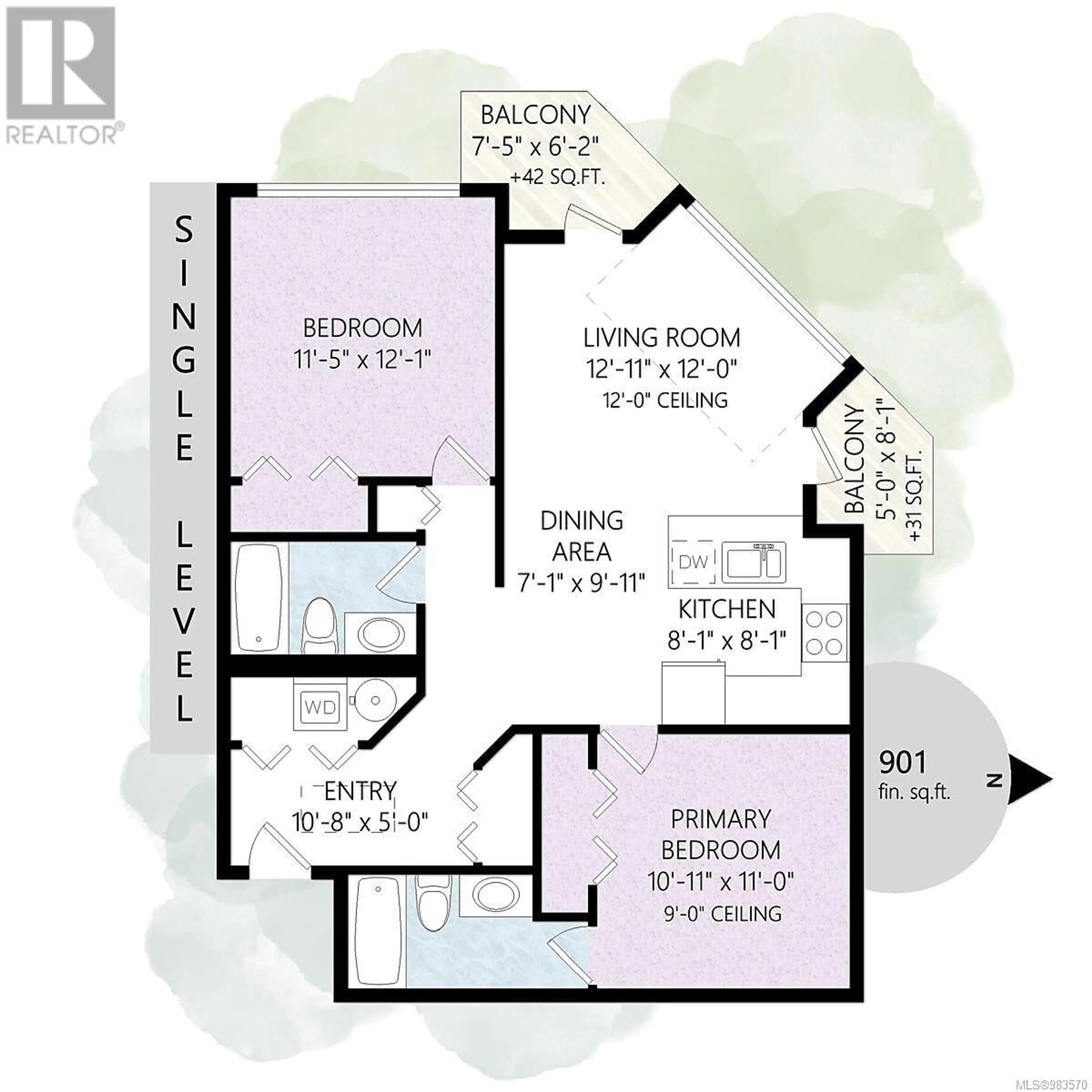 Floor plan for 304 9751 Fourth St, Sidney British Columbia V8L2Y9