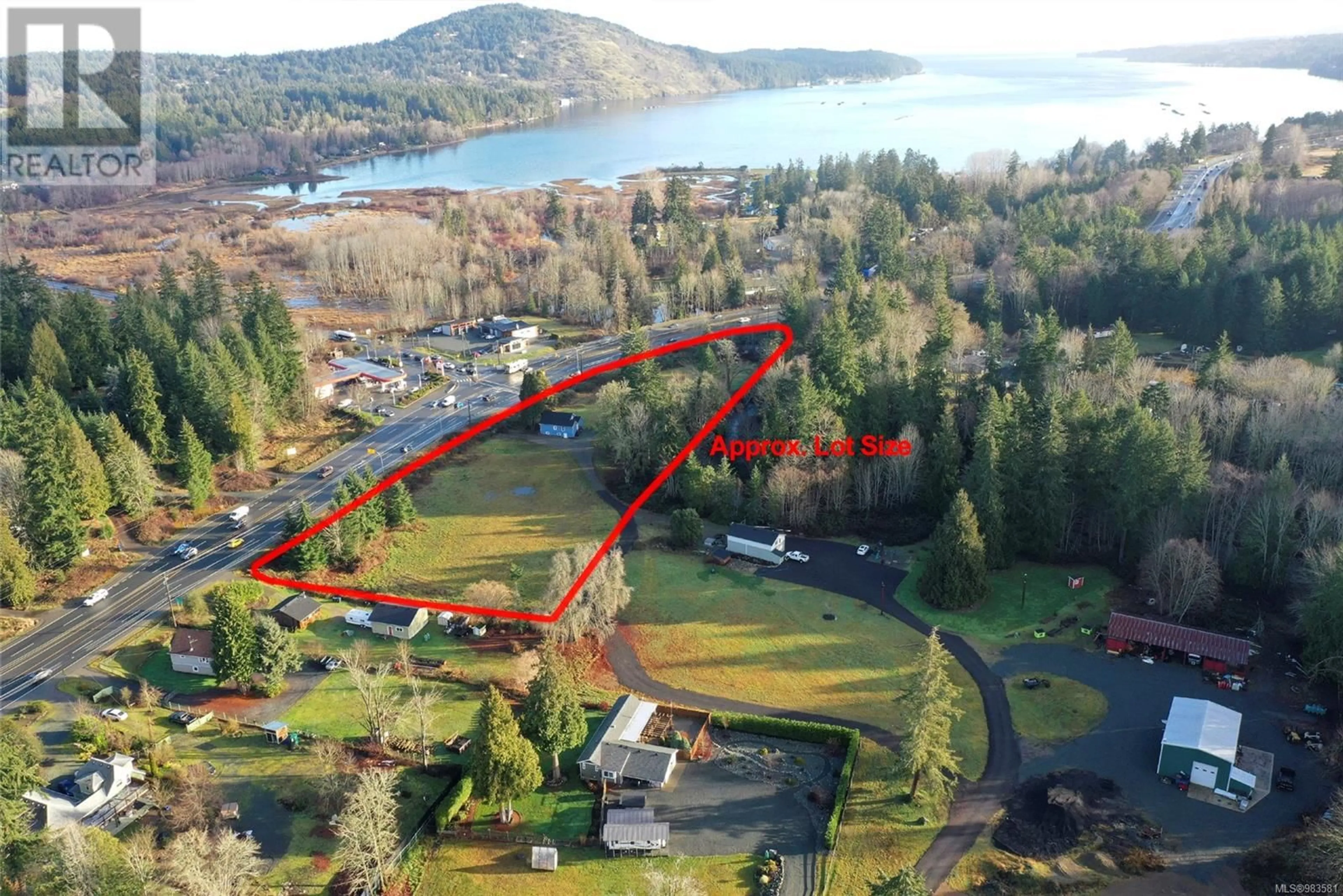 A pic from outside/outdoor area/front of a property/back of a property/a pic from drone, water/lake/river/ocean view for 2272 Morello Rd, Nanoose Bay British Columbia V9P2A9