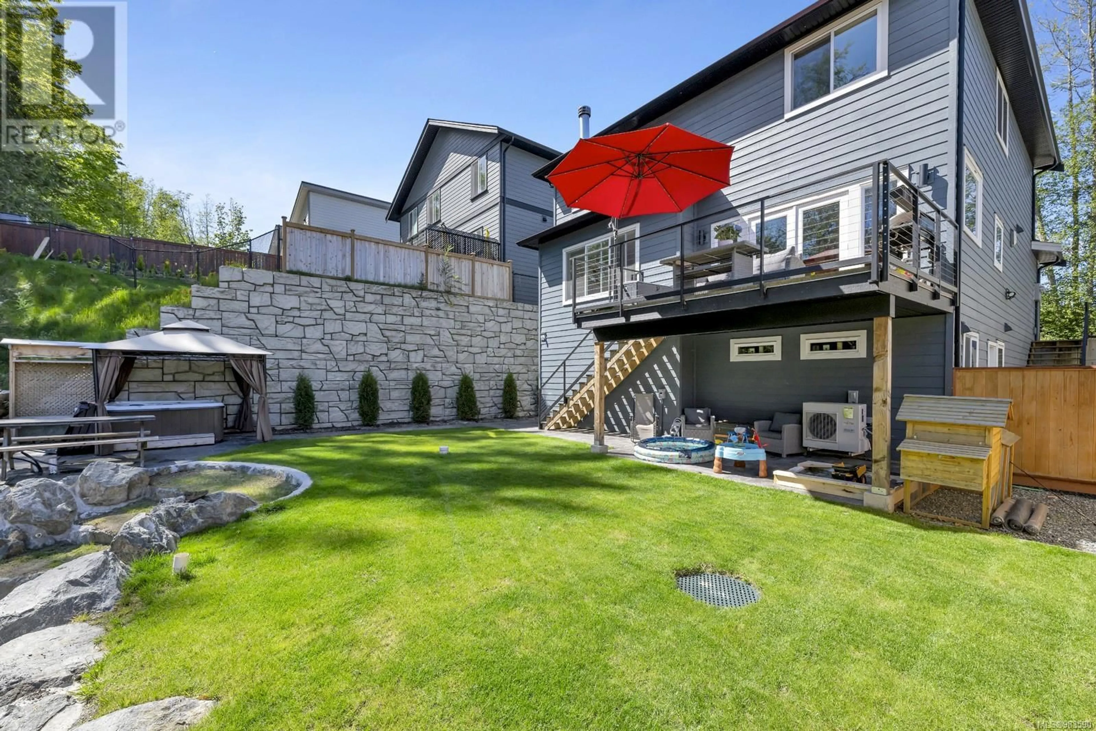 Patio, mountain view for 6423 HOPKINS COURT, Sooke British Columbia V9Z1P6