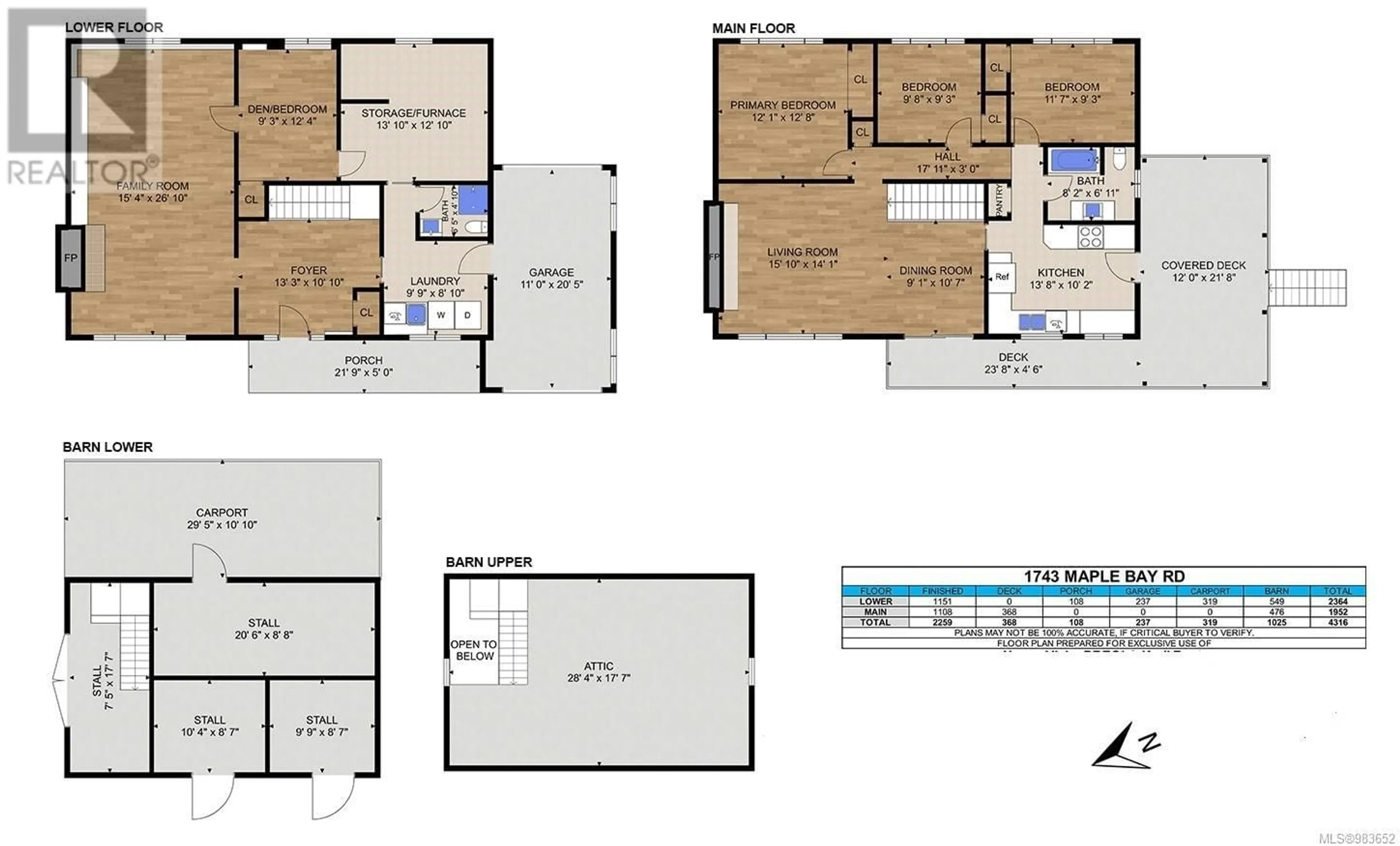 Floor plan for 1743 MAPLE BAY ROAD, Duncan British Columbia V9L5N6