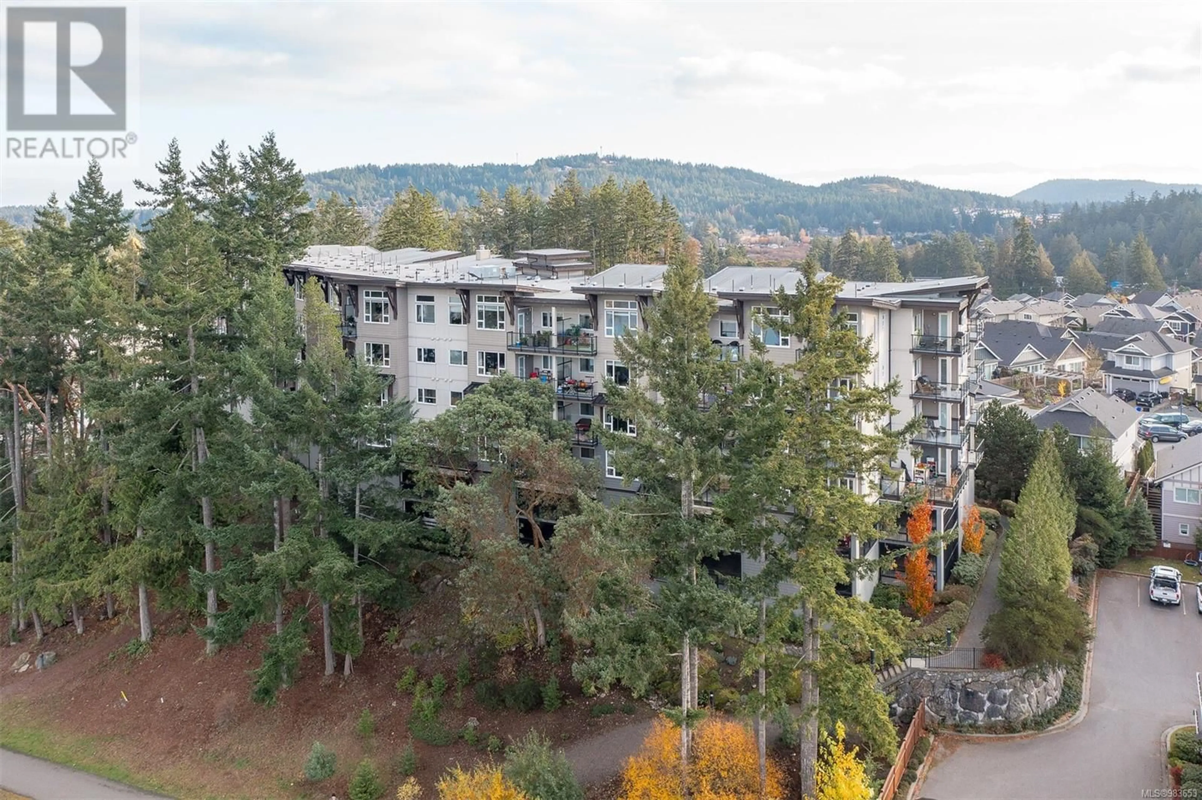 A pic from outside/outdoor area/front of a property/back of a property/a pic from drone, mountain view for 113 1145 Sikorsky Rd, Langford British Columbia V9B0M8