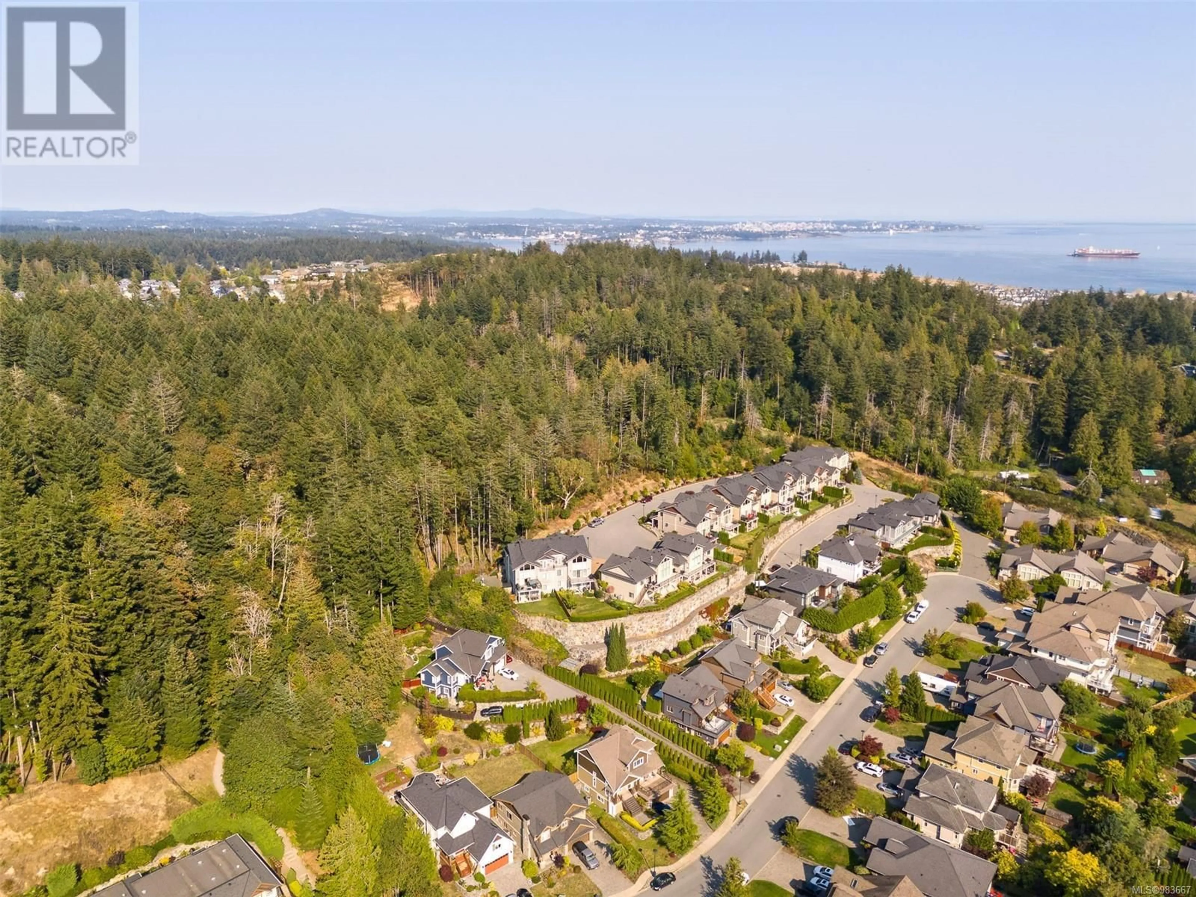 A pic from outside/outdoor area/front of a property/back of a property/a pic from drone, water/lake/river/ocean view for 16 614 Granrose Terr, Colwood British Columbia V9C0C9