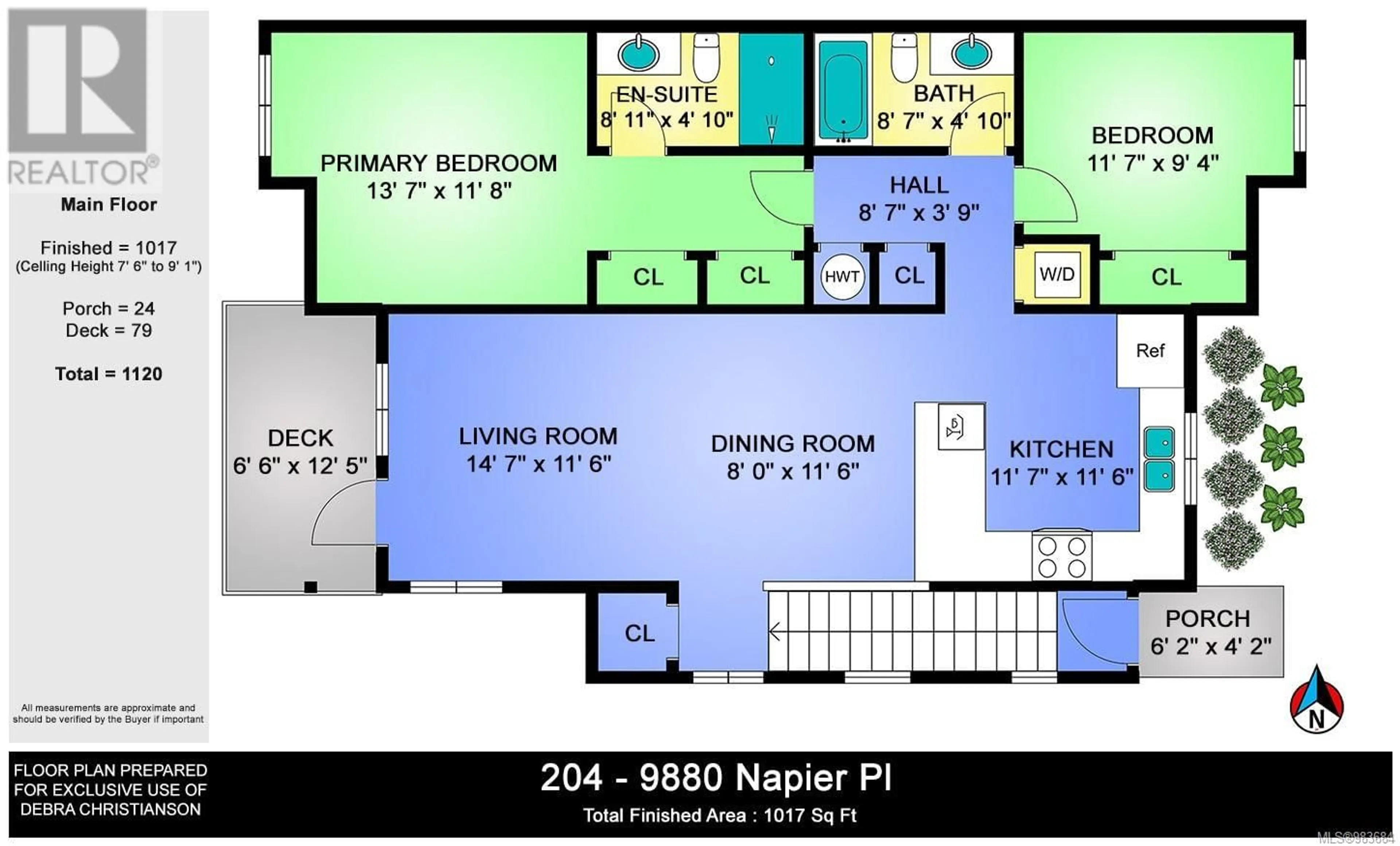 Floor plan for 204 9880 Napier Pl, Chemainus British Columbia V0R1K2