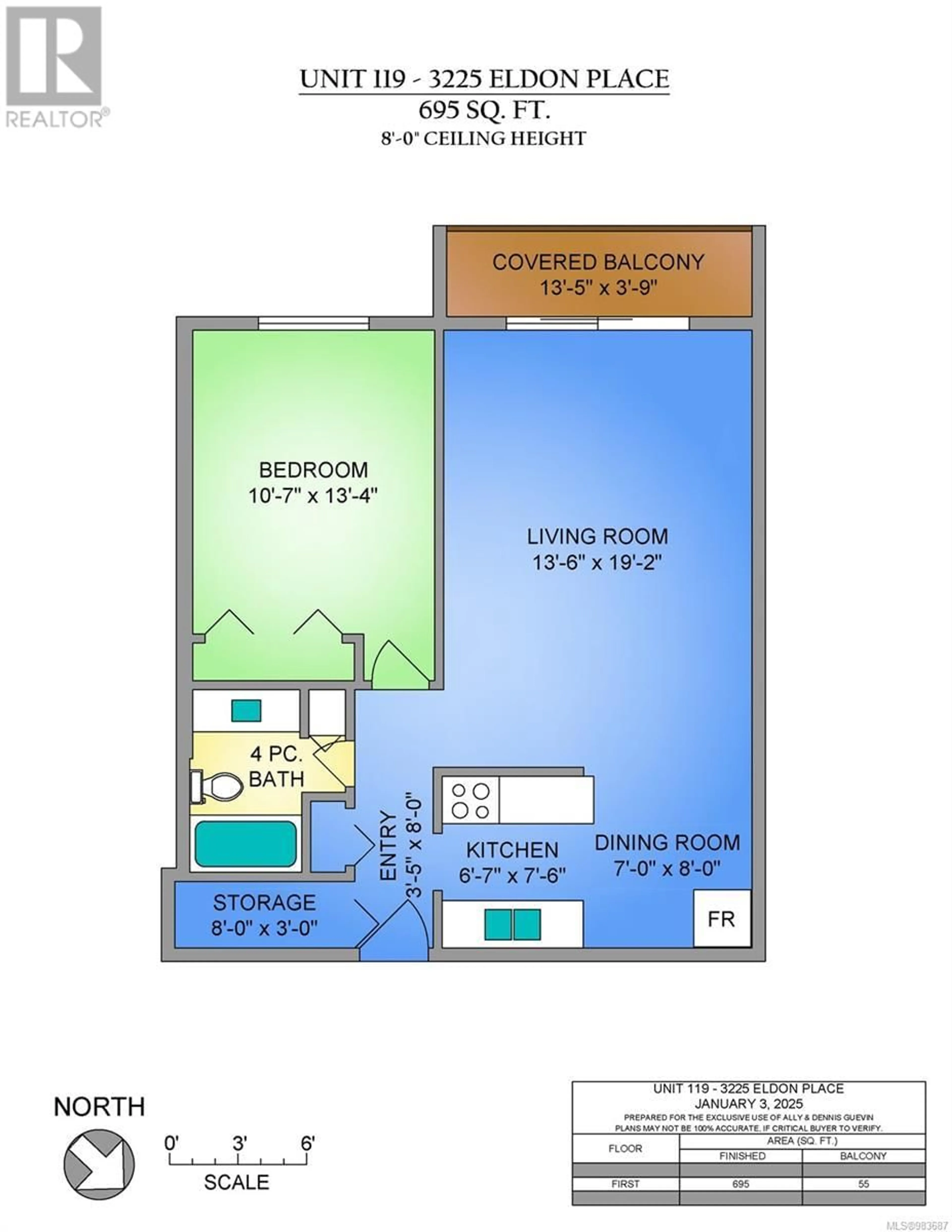 Floor plan for 119 3225 Eldon Pl, Saanich British Columbia V8Z6A7