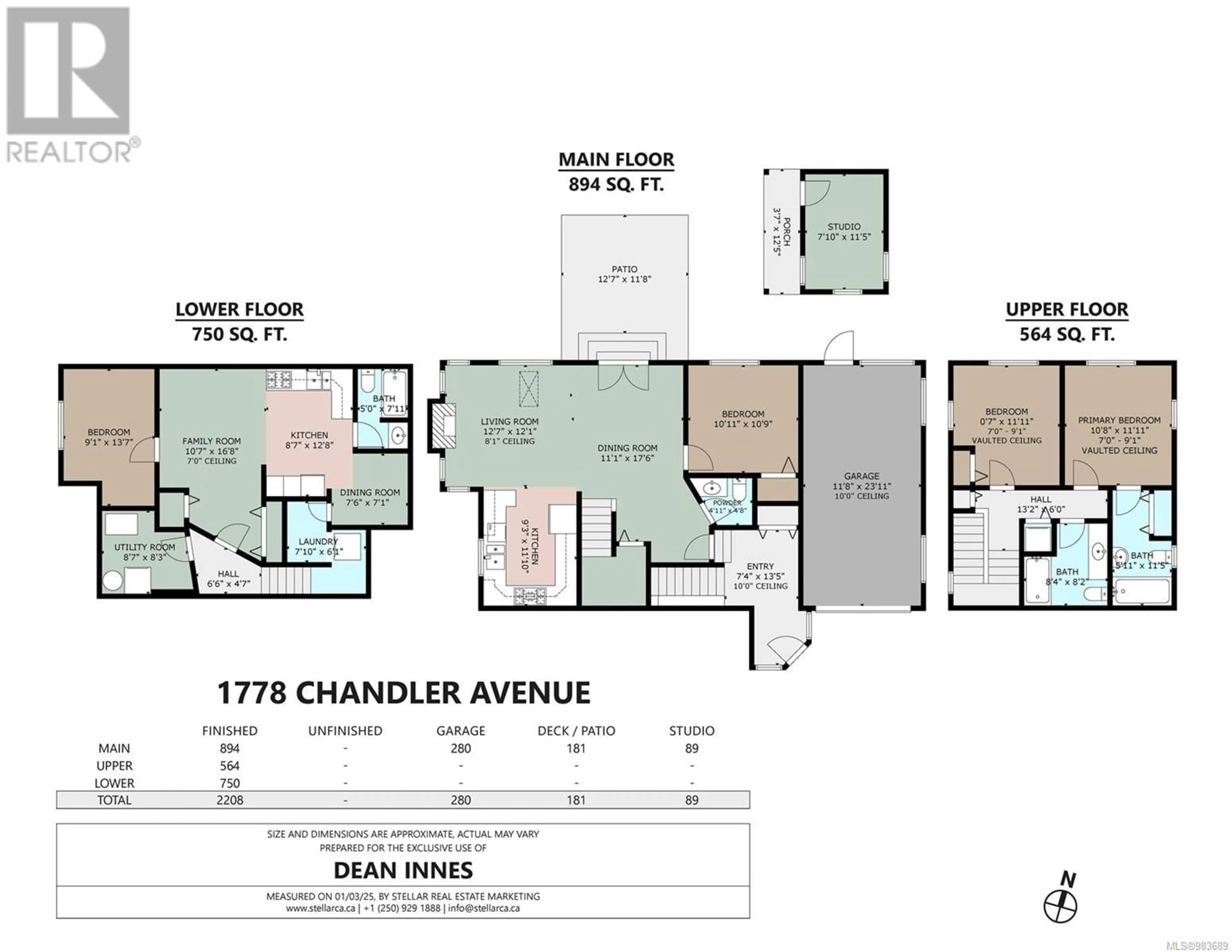 Floor plan for 1778 Chandler Ave, Victoria British Columbia V8S1N6