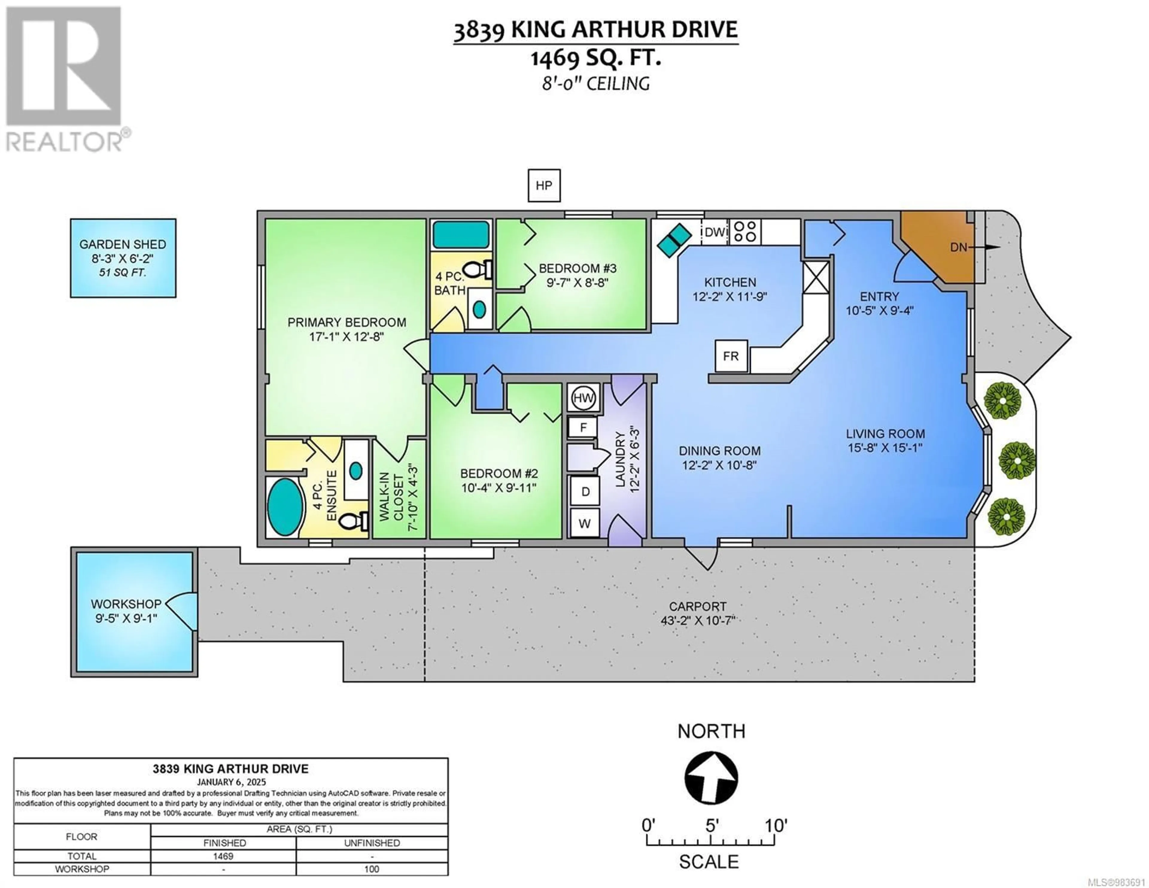 Floor plan for 3839 King Arthur Dr, Nanaimo British Columbia V9T6B9