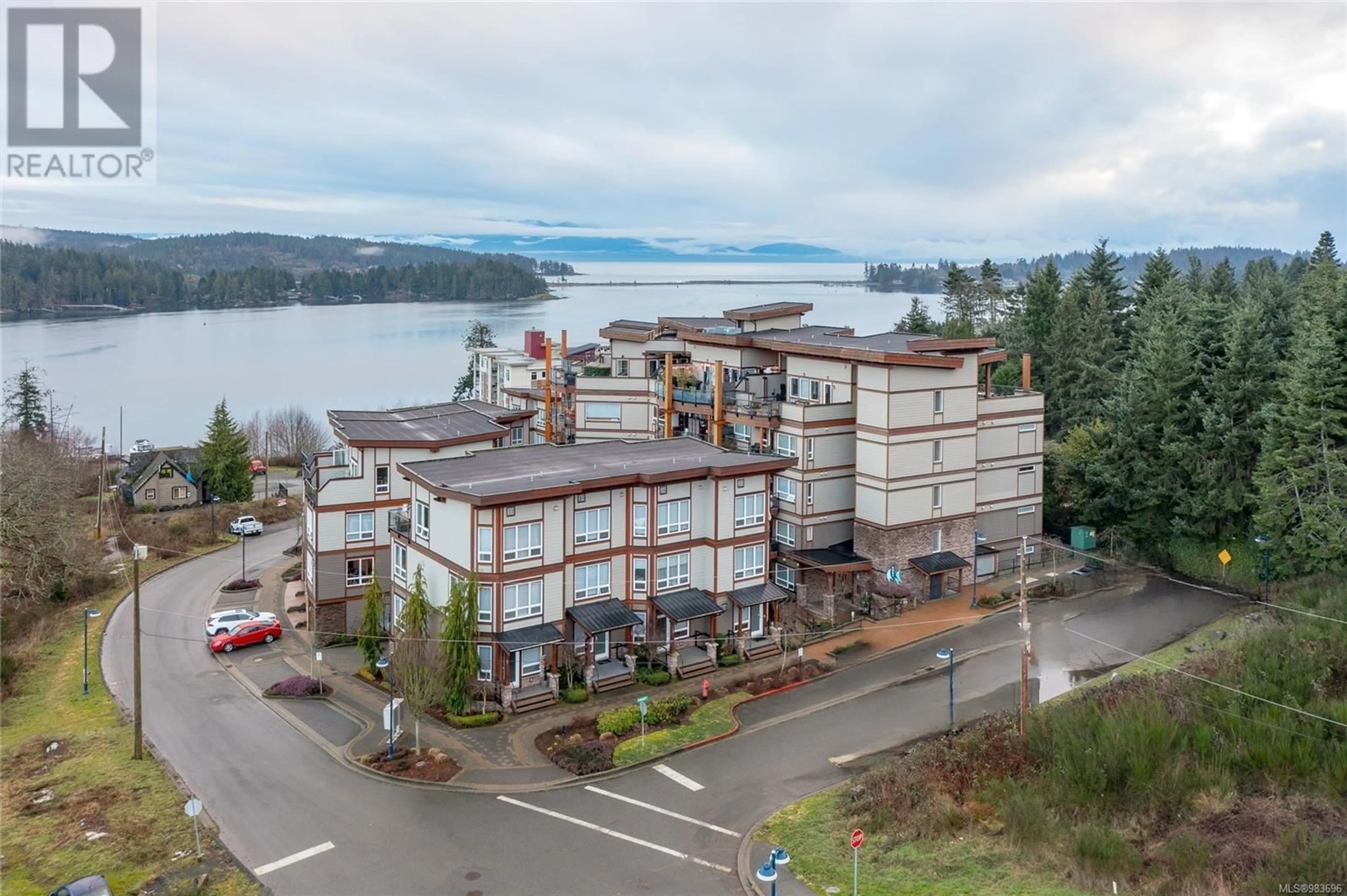 A pic from outside/outdoor area/front of a property/back of a property/a pic from drone, water/lake/river/ocean view for 308 6591 Lincroft Rd, Sooke British Columbia V9Z1M2