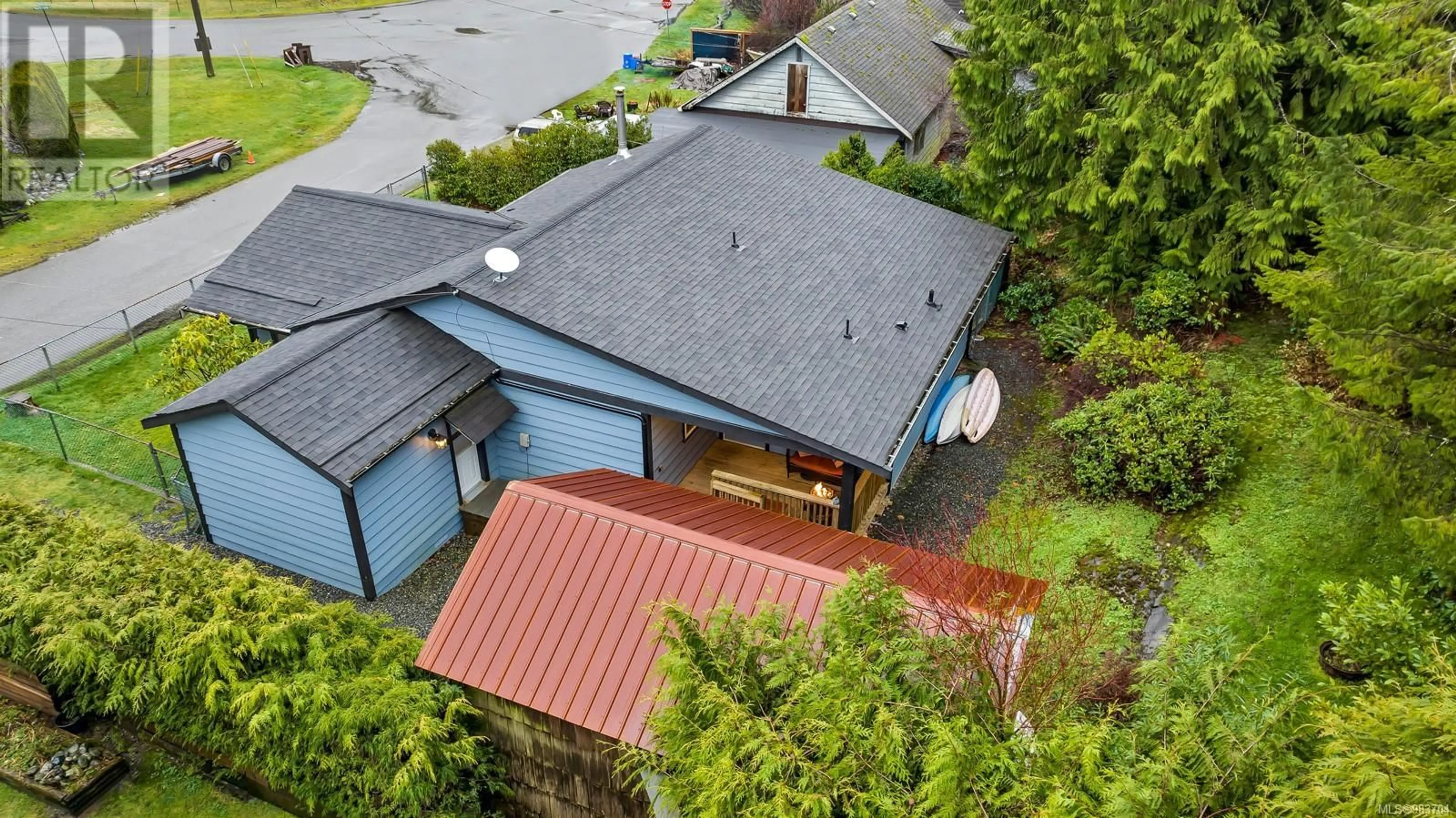 A pic from outside/outdoor area/front of a property/back of a property/a pic from drone, street for 16958 Tsonoqua Dr, Port Renfrew British Columbia V0S1K0