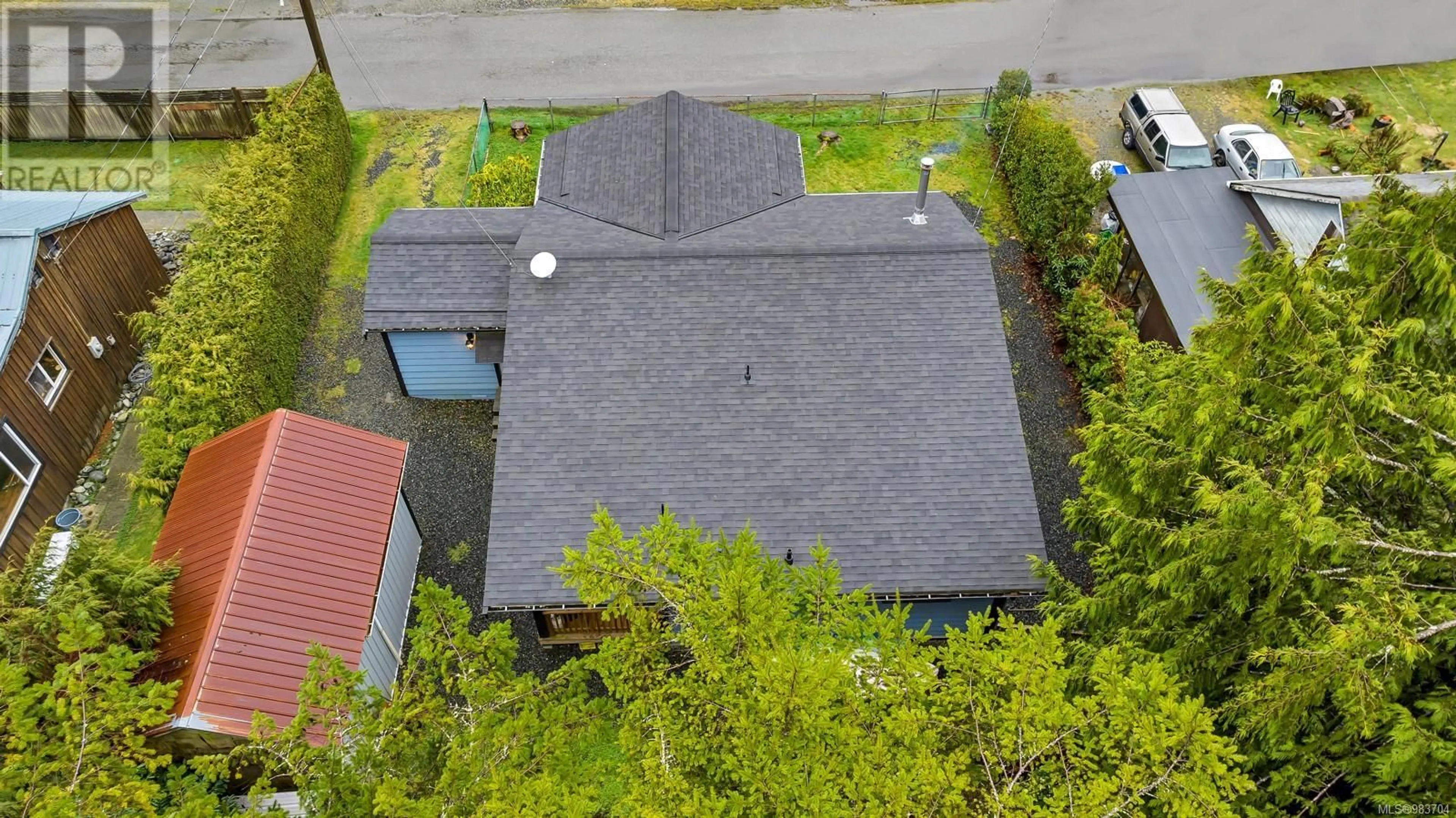 A pic from outside/outdoor area/front of a property/back of a property/a pic from drone, street for 16958 Tsonoqua Dr, Port Renfrew British Columbia V0S1K0