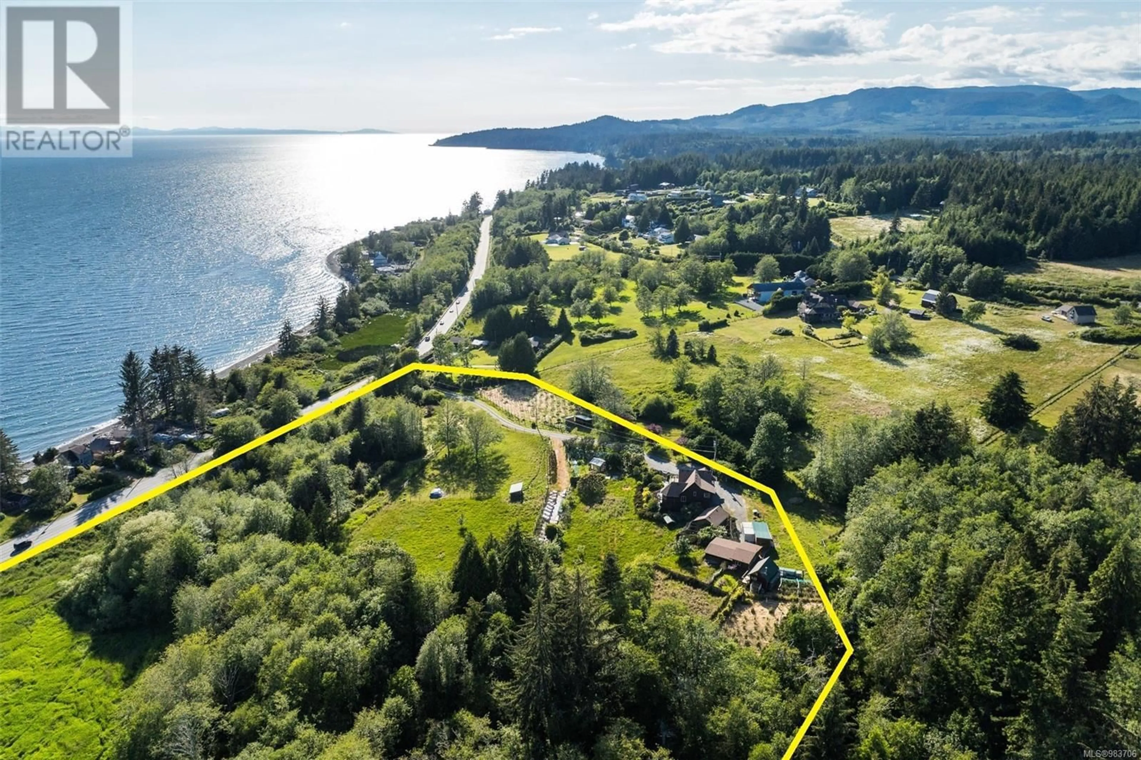 A pic from outside/outdoor area/front of a property/back of a property/a pic from drone, water/lake/river/ocean view for 8750 West Coast Rd, Sooke British Columbia V9Z1H2