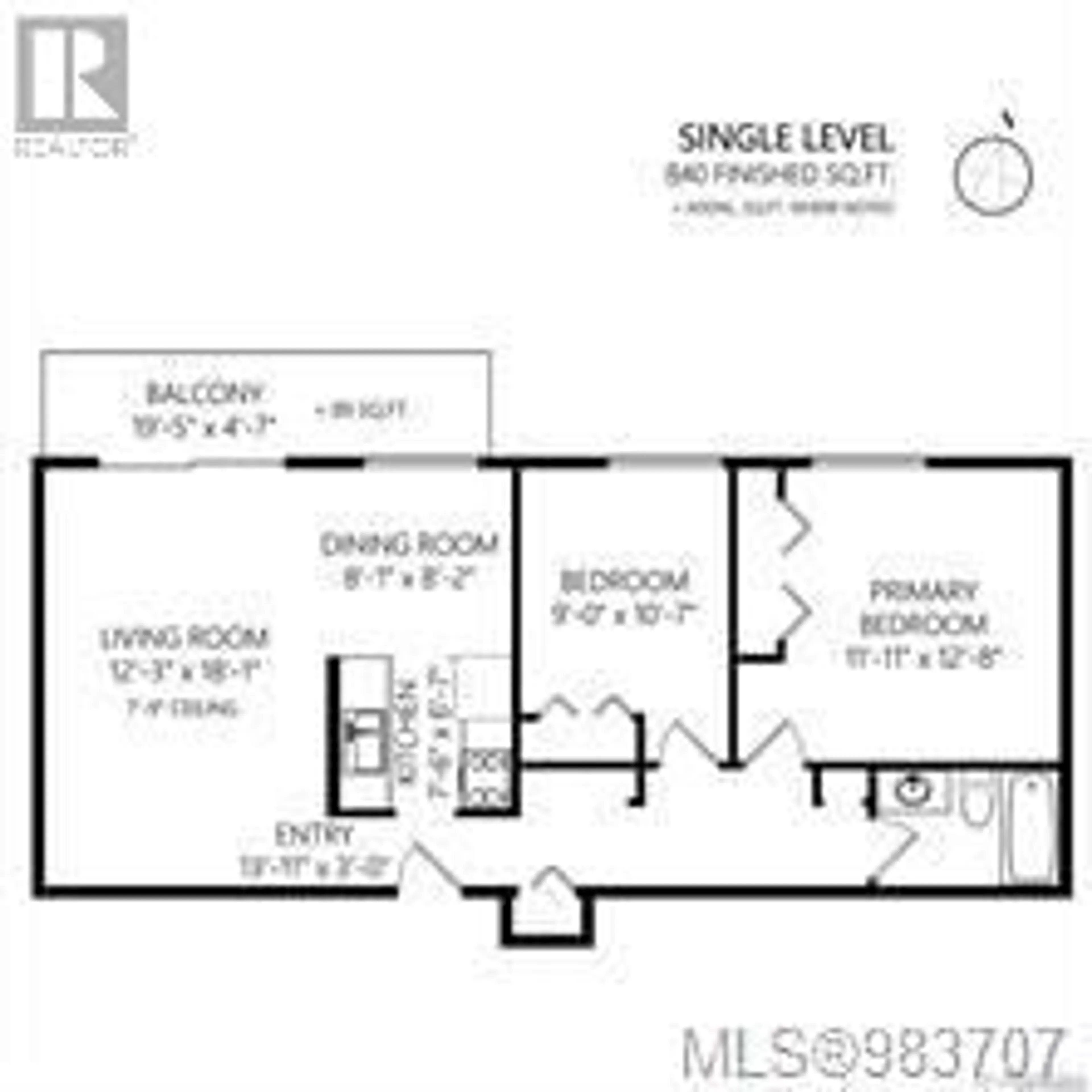 Floor plan for 201 830 Esquimalt Rd, Esquimalt British Columbia V9A3M4