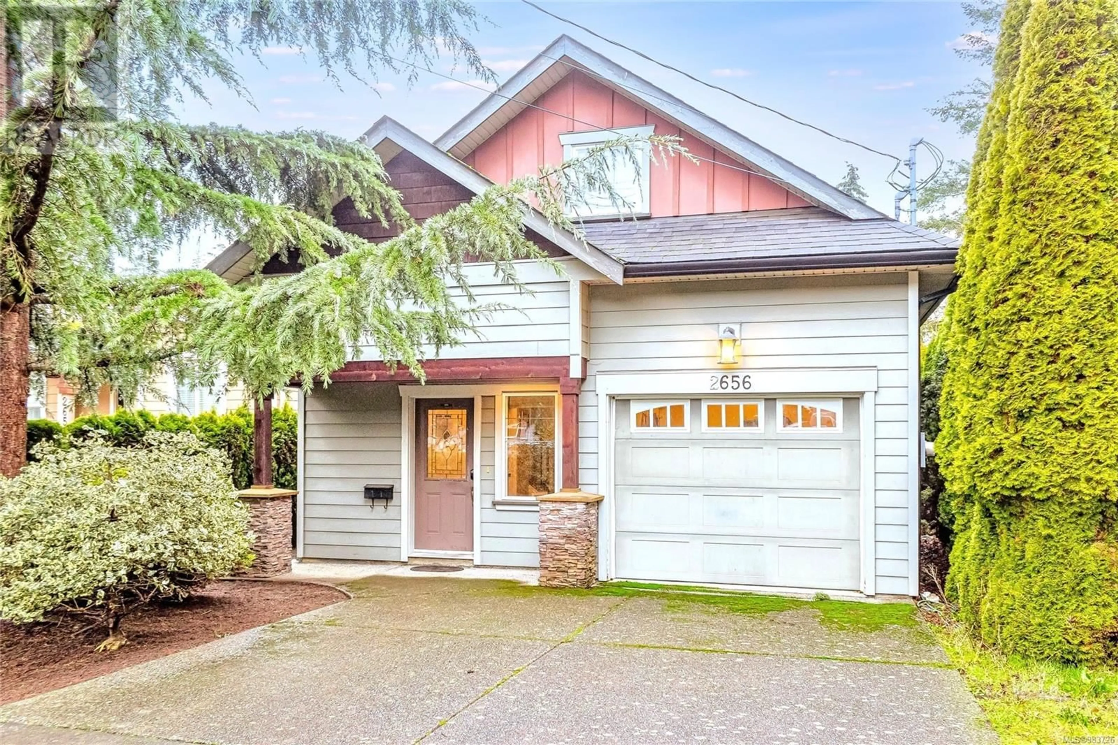 Home with vinyl exterior material, street for 2656 Rainville Rd, Langford British Columbia V9B3N1