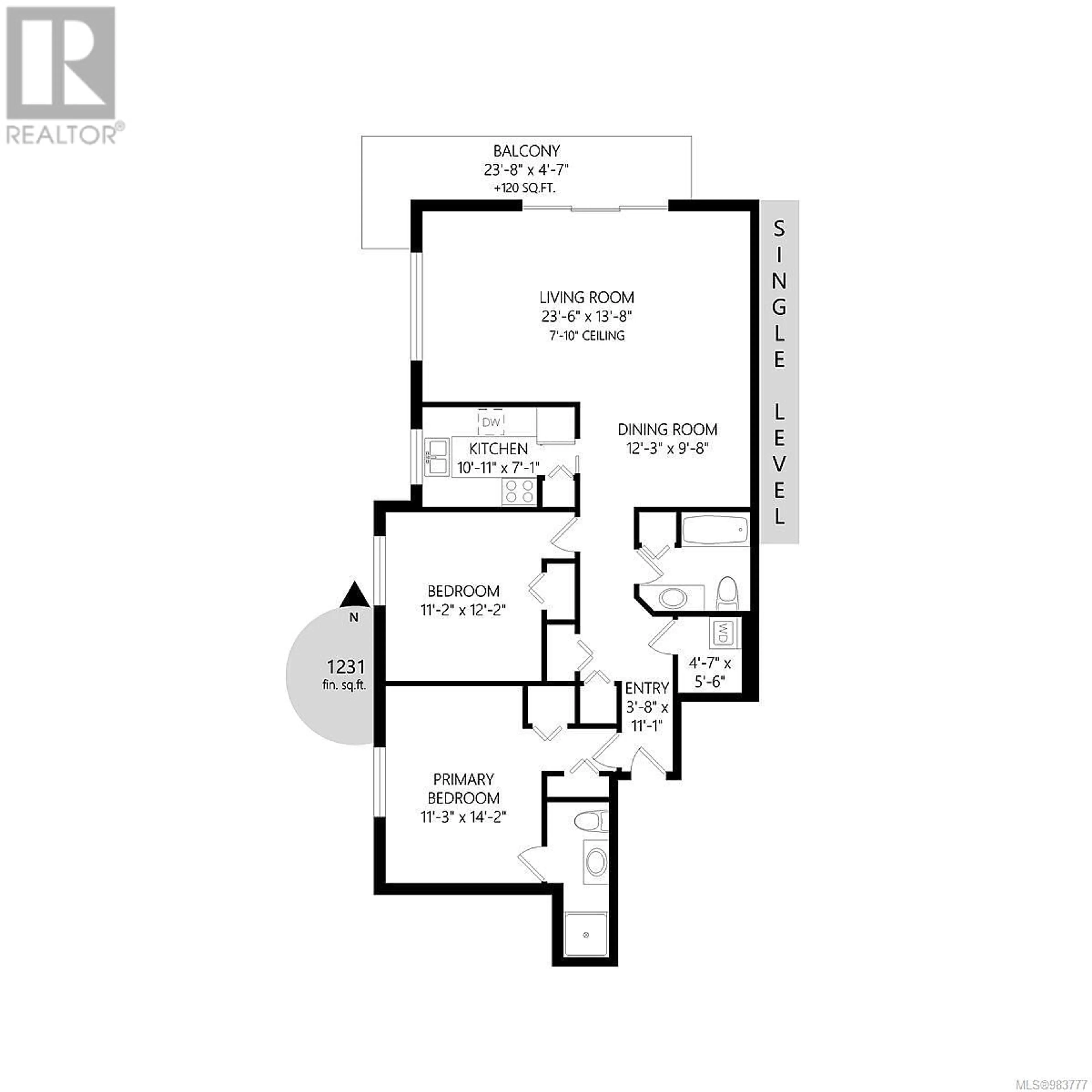 Floor plan for 401 - 36 SOUTH TURNER STREET, Victoria British Columbia V8V2J6
