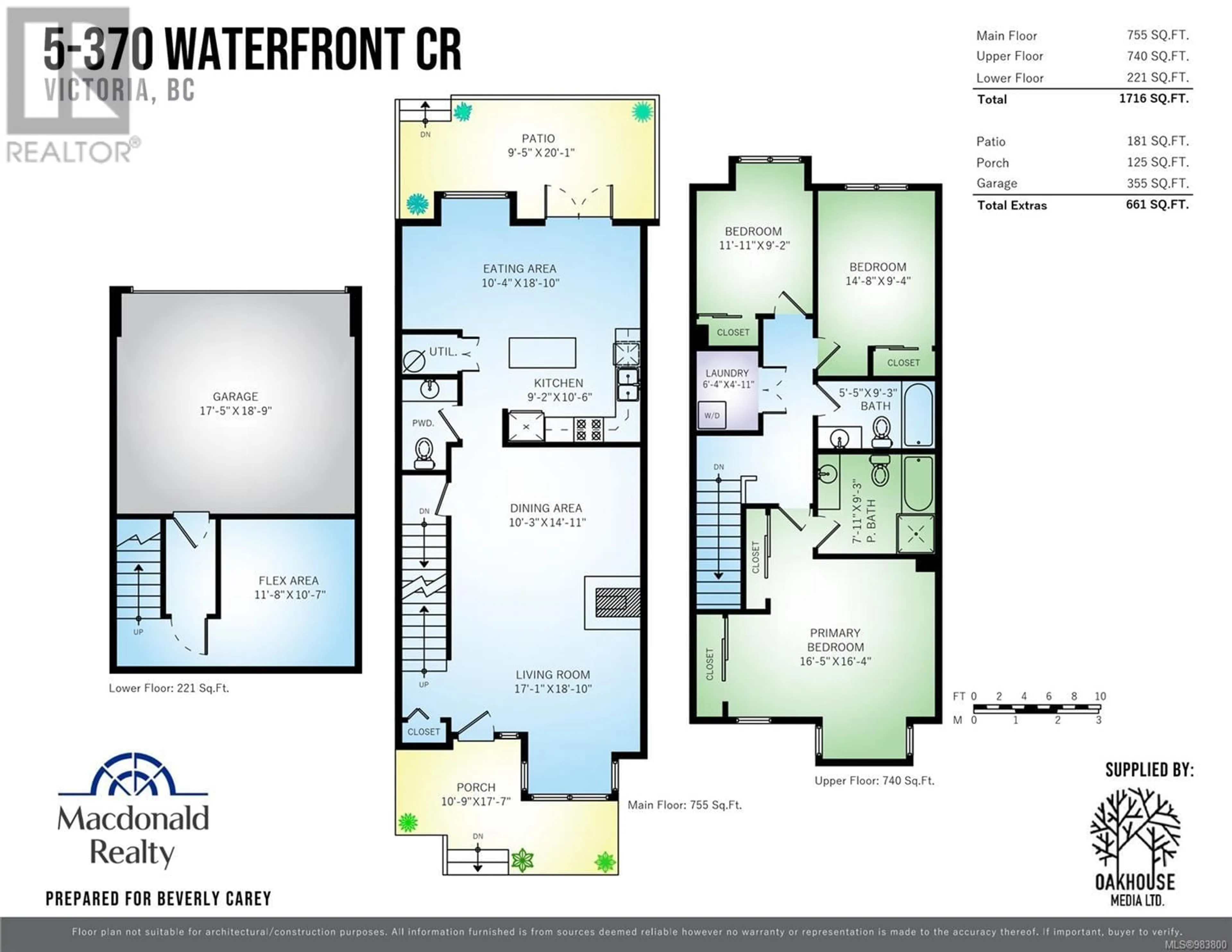 Floor plan for 5 370 Waterfront Cres, Victoria British Columbia V8T5K3