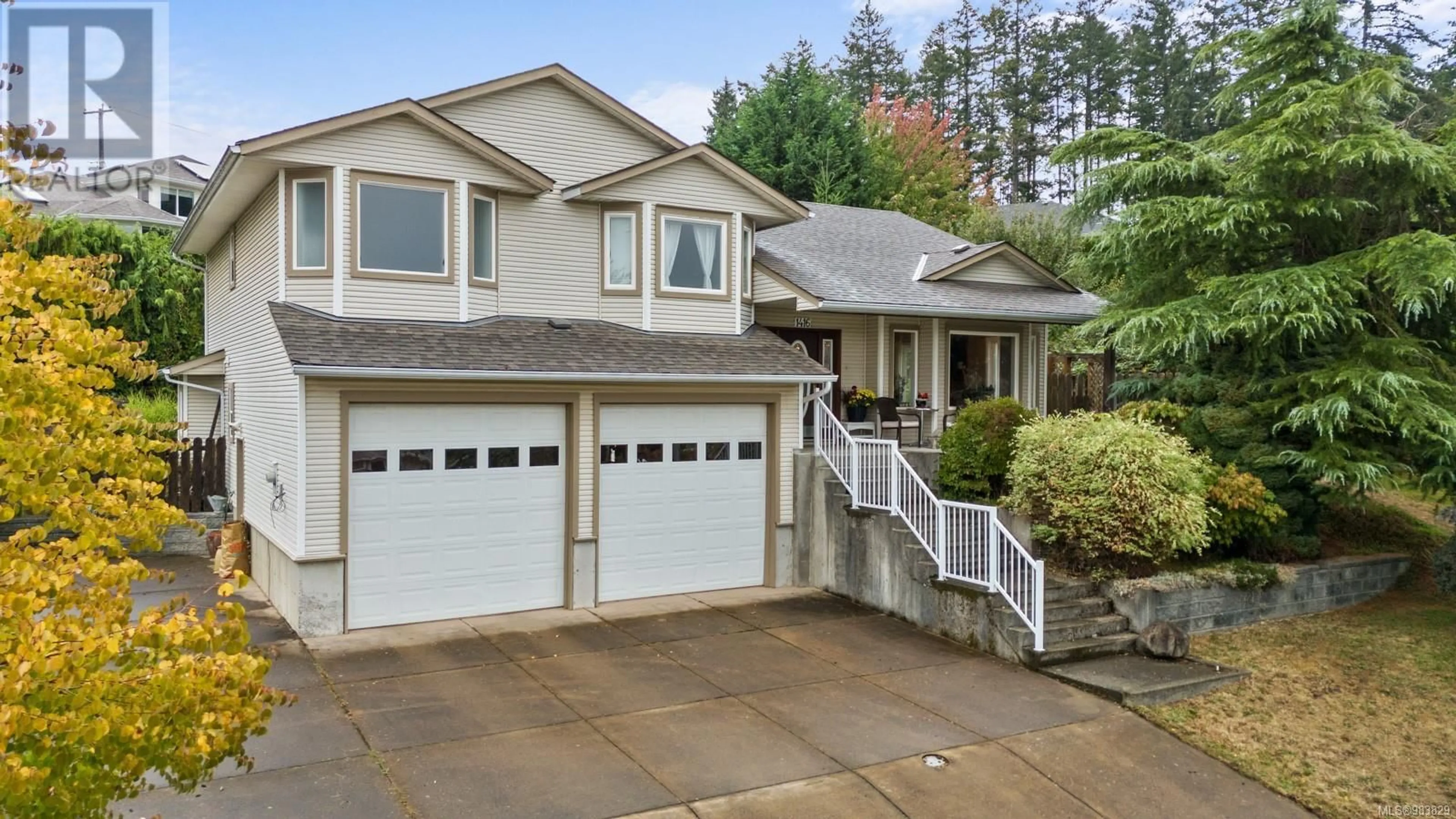 Home with vinyl exterior material, street for 1416 Sabre Crt, Comox British Columbia V9M2X2