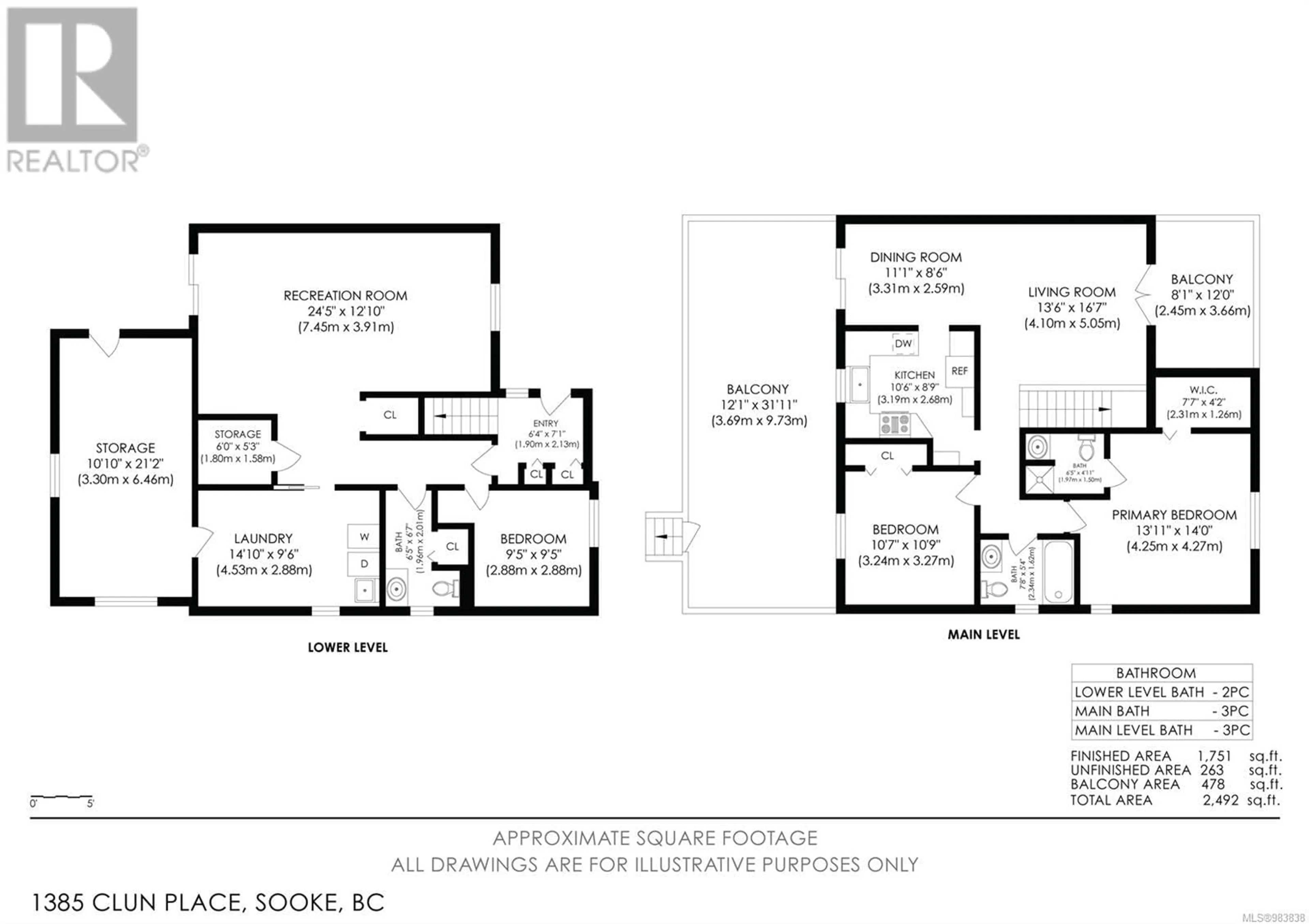 Floor plan for 1385 Clun Pl, Sooke British Columbia V9Z1B1