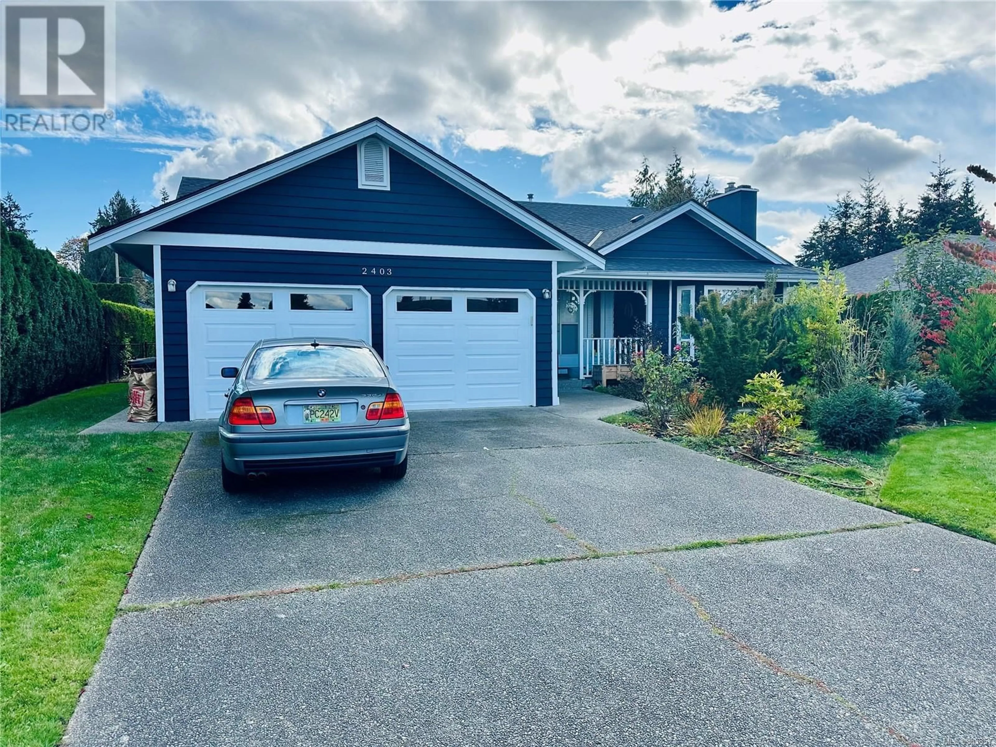 Home with vinyl exterior material, street for 2403 Prima Vista Pl, Central Saanich British Columbia V8Z6Z6