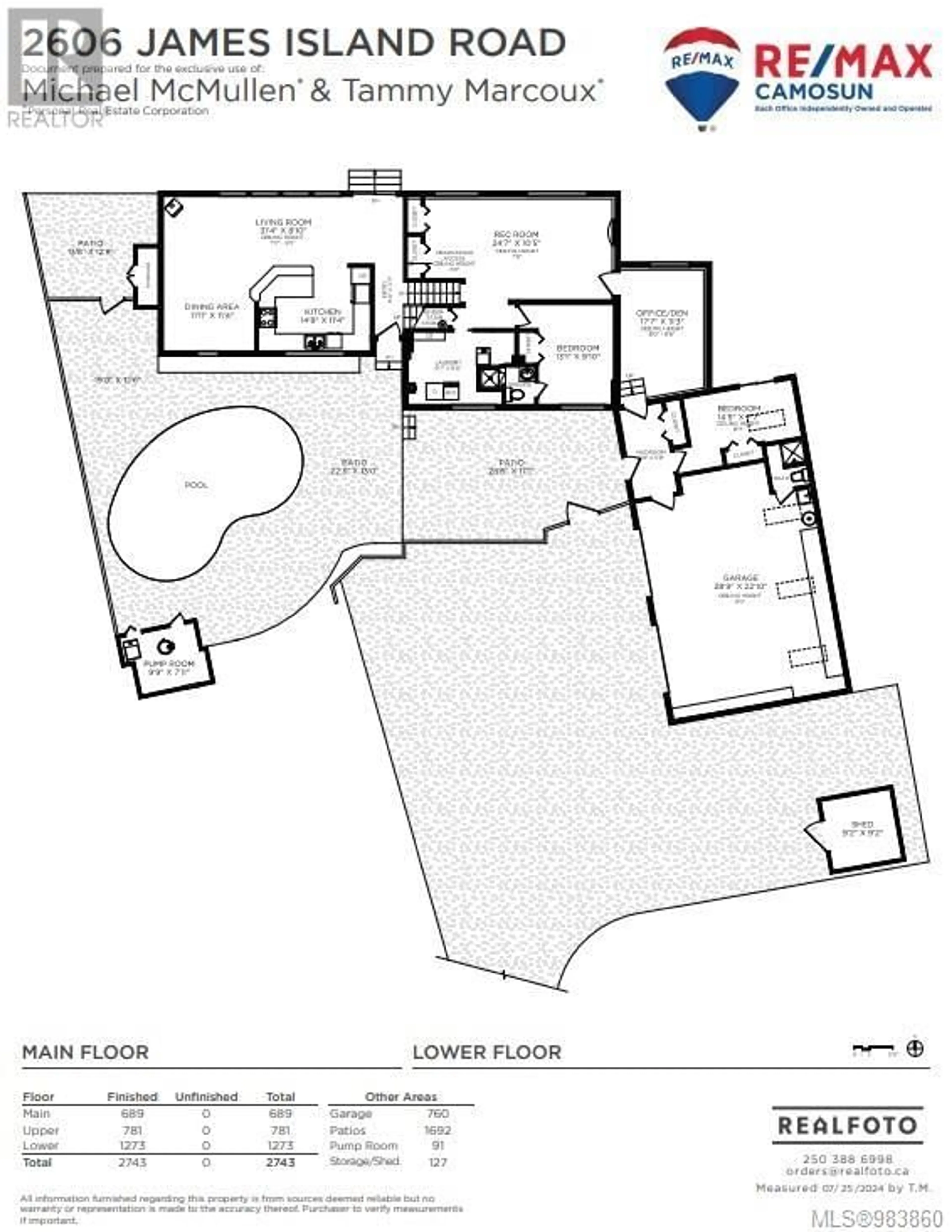 Floor plan for 2606 JAMES ISLAND ROAD, Central Saanich British Columbia V8M1V4