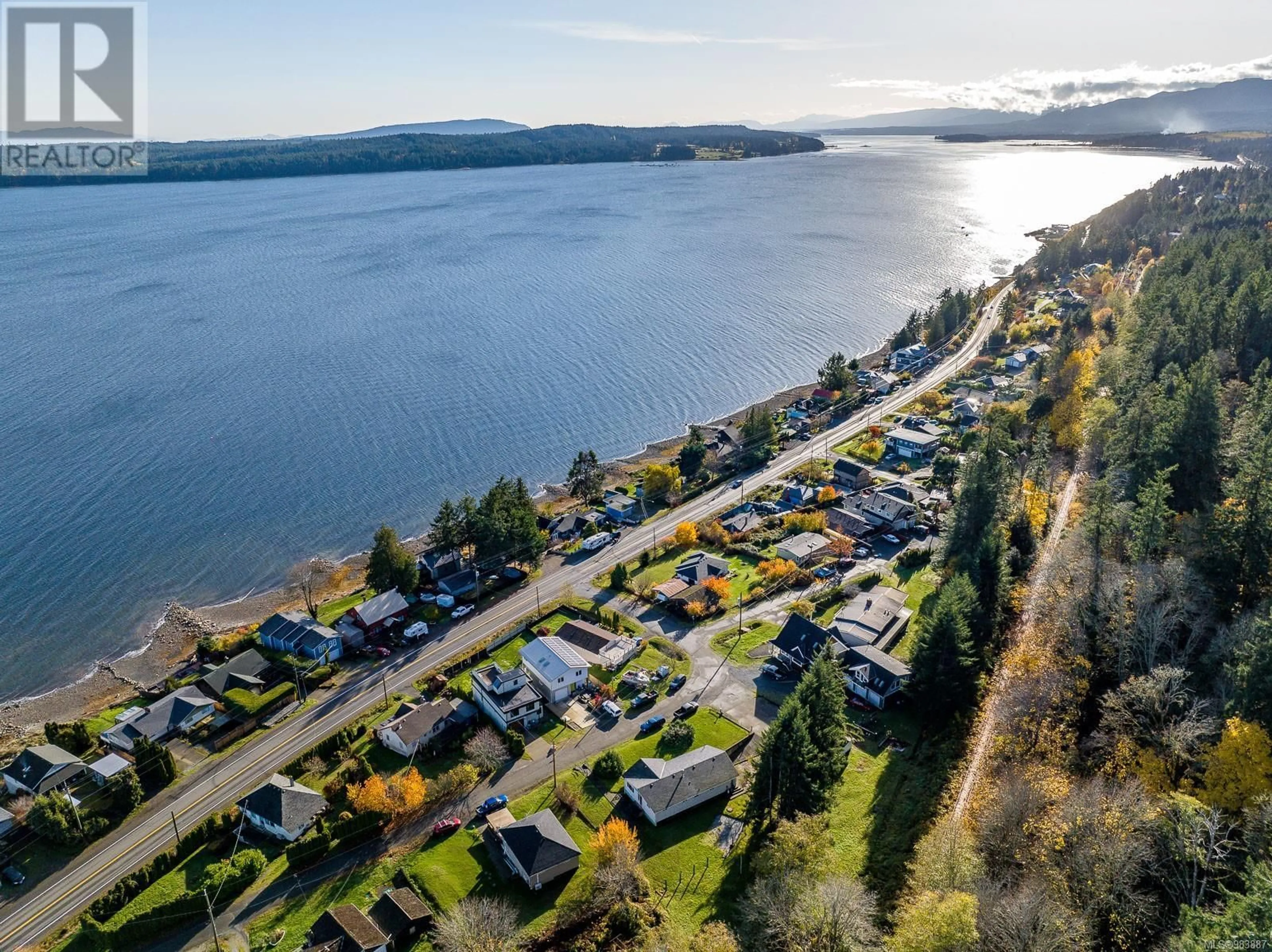 A pic from outside/outdoor area/front of a property/back of a property/a pic from drone, water/lake/river/ocean view for 5655 High St, Union Bay British Columbia V0R3B0