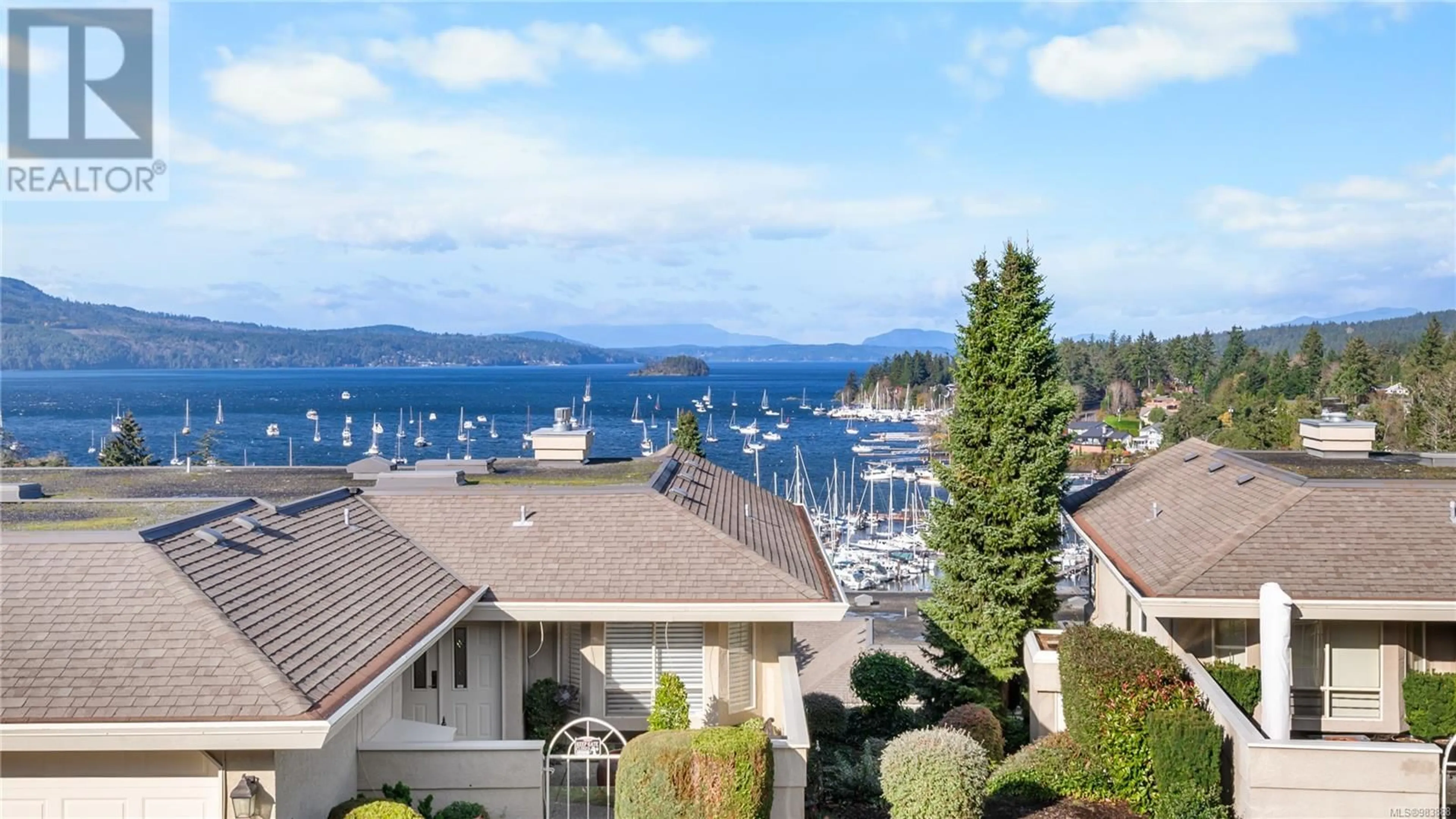 Patio, water/lake/river/ocean view for 414 6880 Wallace Dr, Central Saanich British Columbia V8M1N8