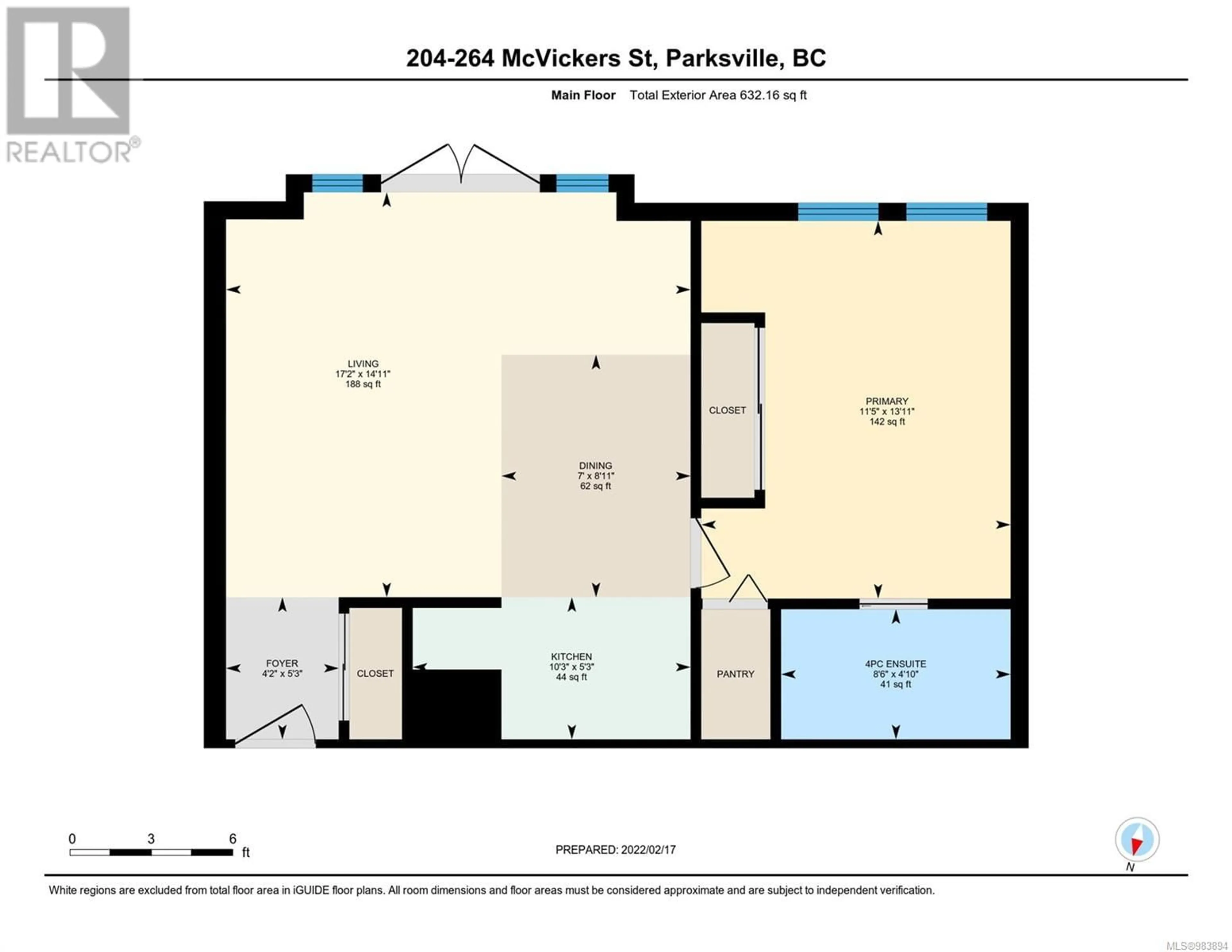 Floor plan for 204 - 264 MCVICKERS STREET, Parksville British Columbia V9N2N5