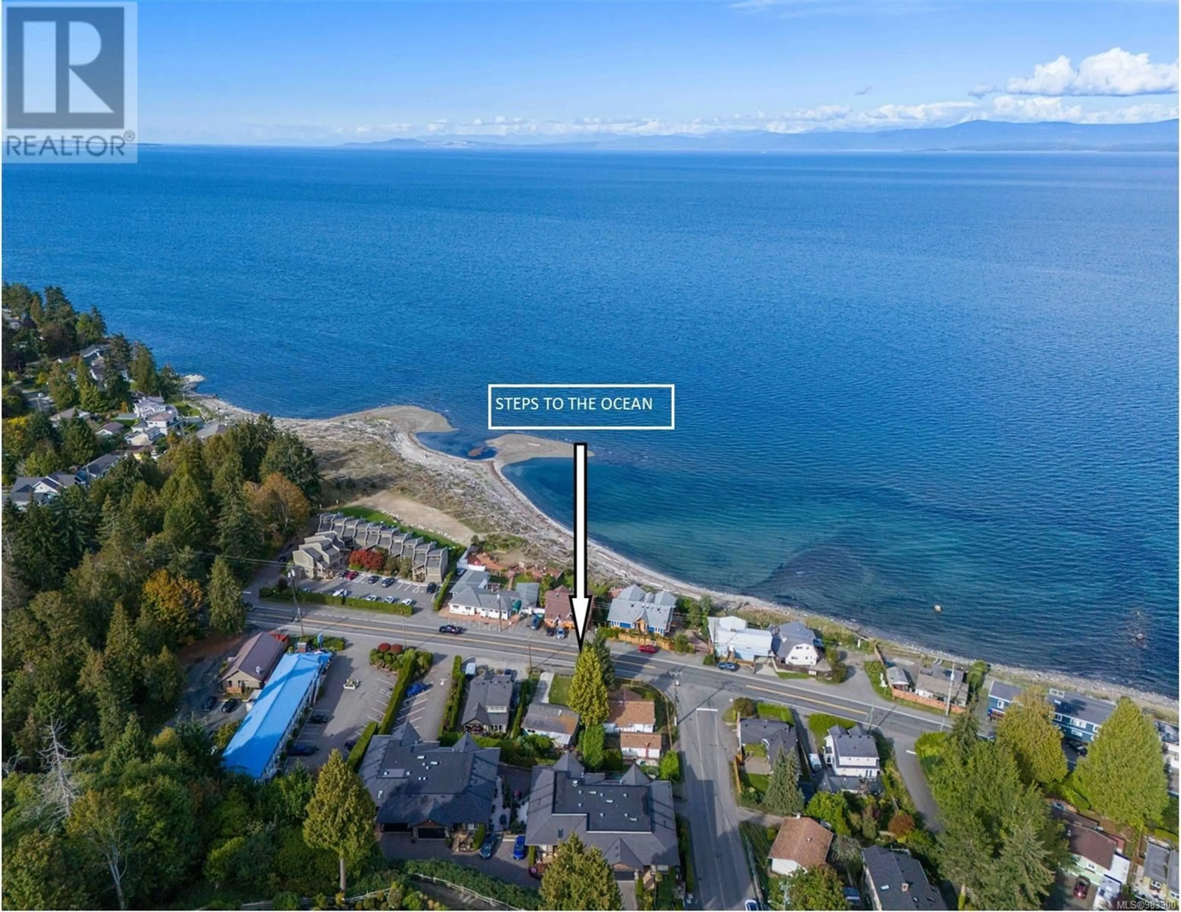 A pic from outside/outdoor area/front of a property/back of a property/a pic from drone, water/lake/river/ocean view for 1101 333 Garrett Rd, Qualicum Beach British Columbia V9K1H4