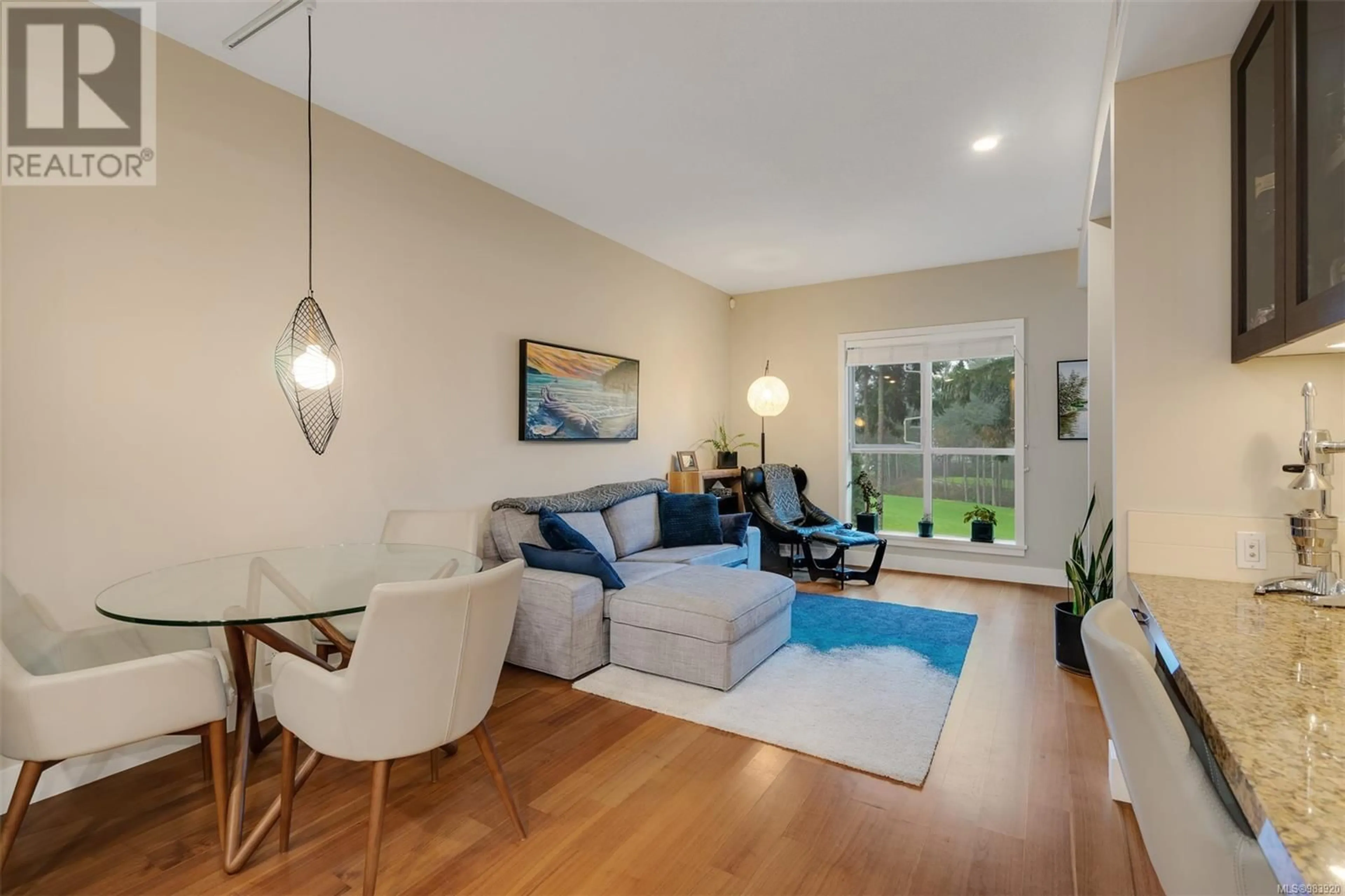 Living room with furniture, wood/laminate floor for 314 1400 Lynburne Pl, Langford British Columbia V9B0A4