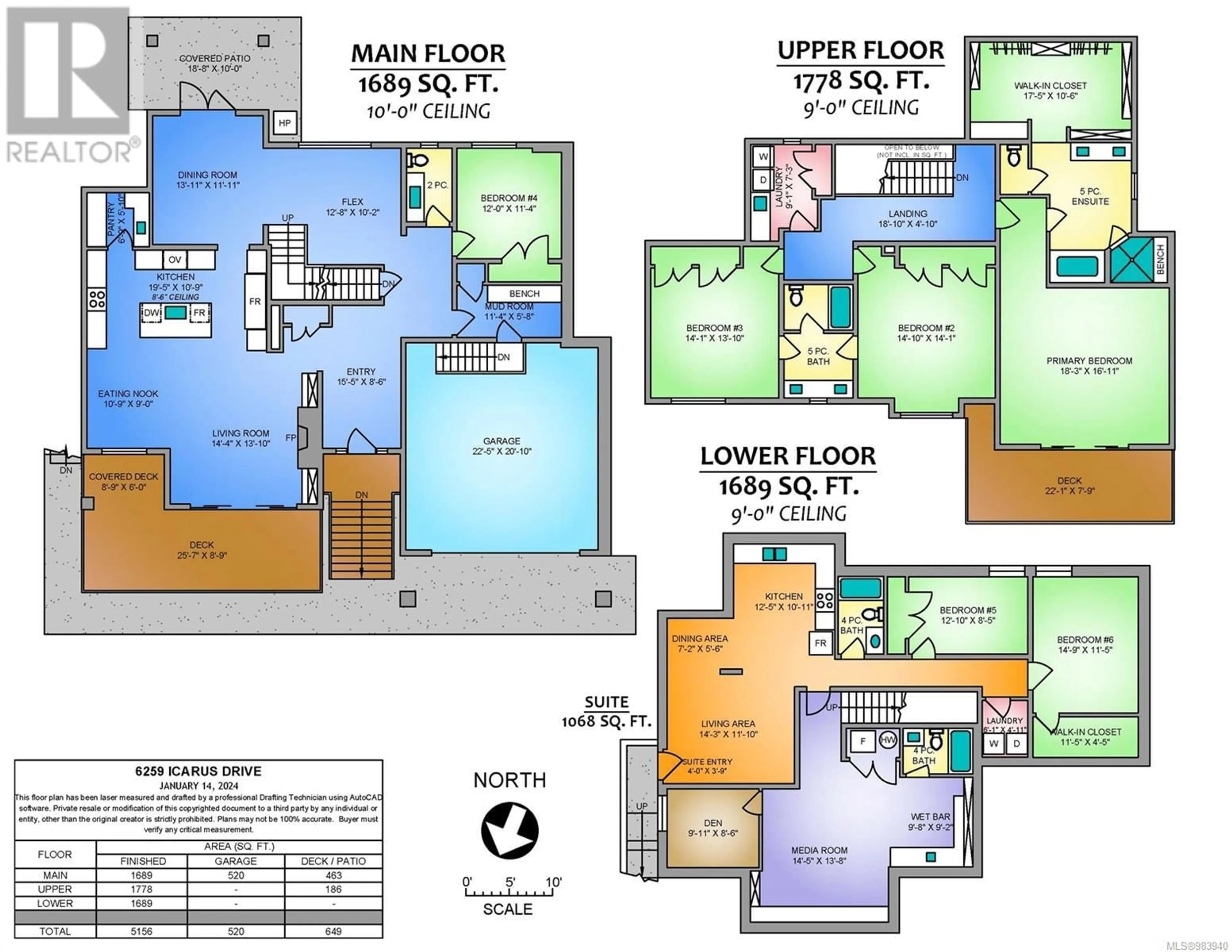Floor plan for 6259 ICARUS DRIVE, Nanaimo British Columbia V9V1B8