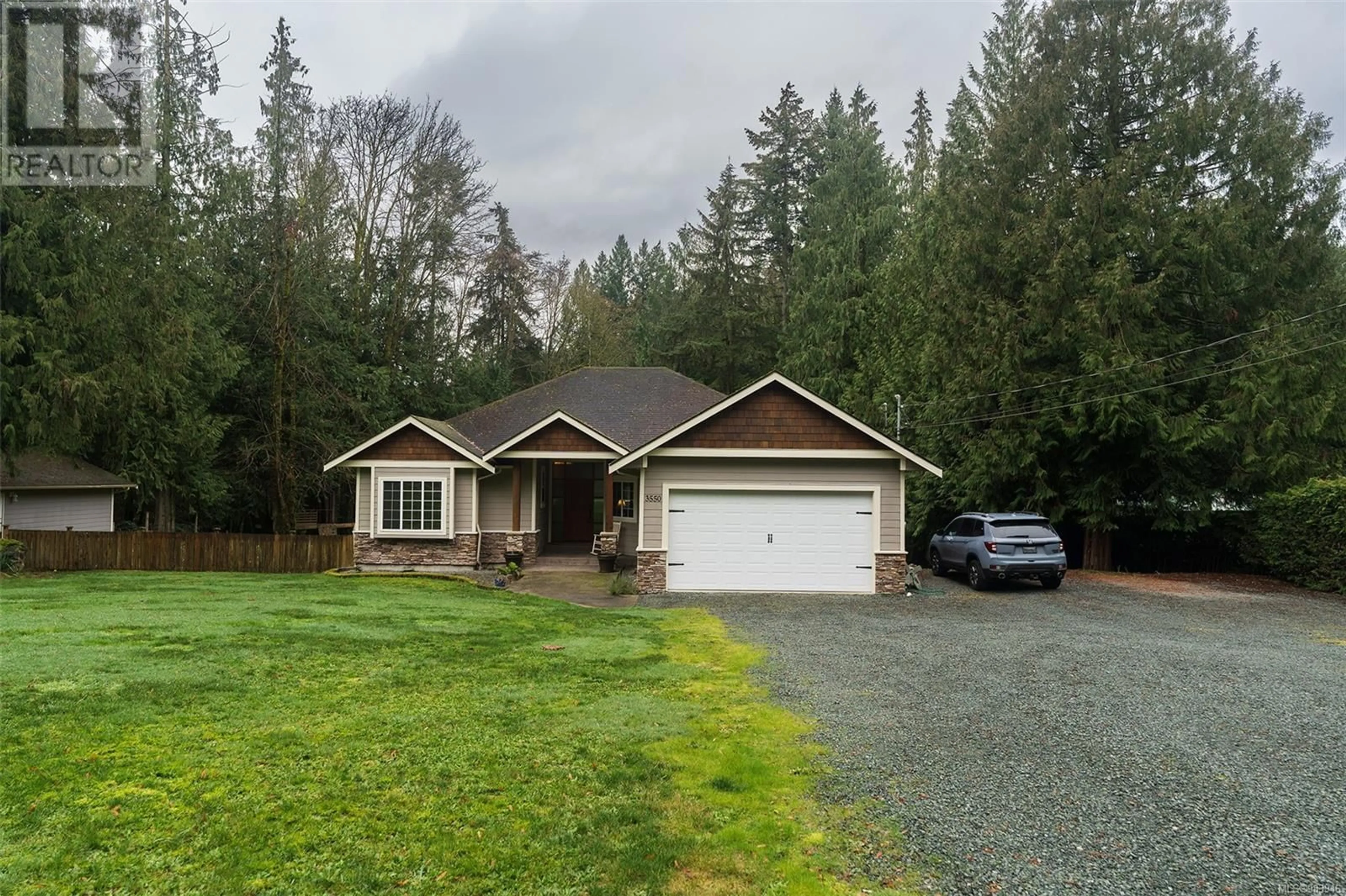 A pic from outside/outdoor area/front of a property/back of a property/a pic from drone, street for 3550 Oyster Way Rd, Saltair British Columbia V9G2B2