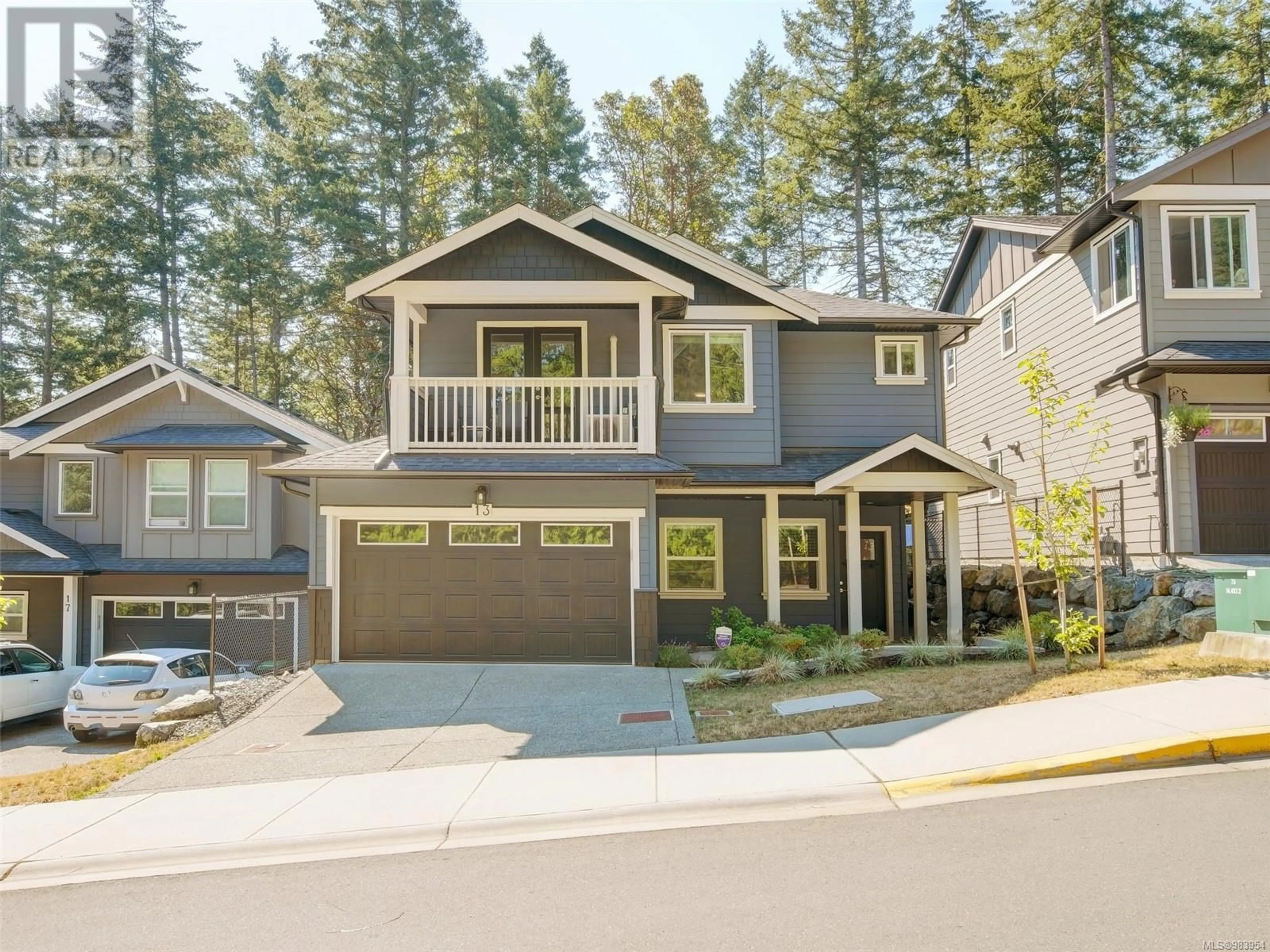 Home with vinyl exterior material, street for 13 Tuzo Crt, View Royal British Columbia V9B0S9