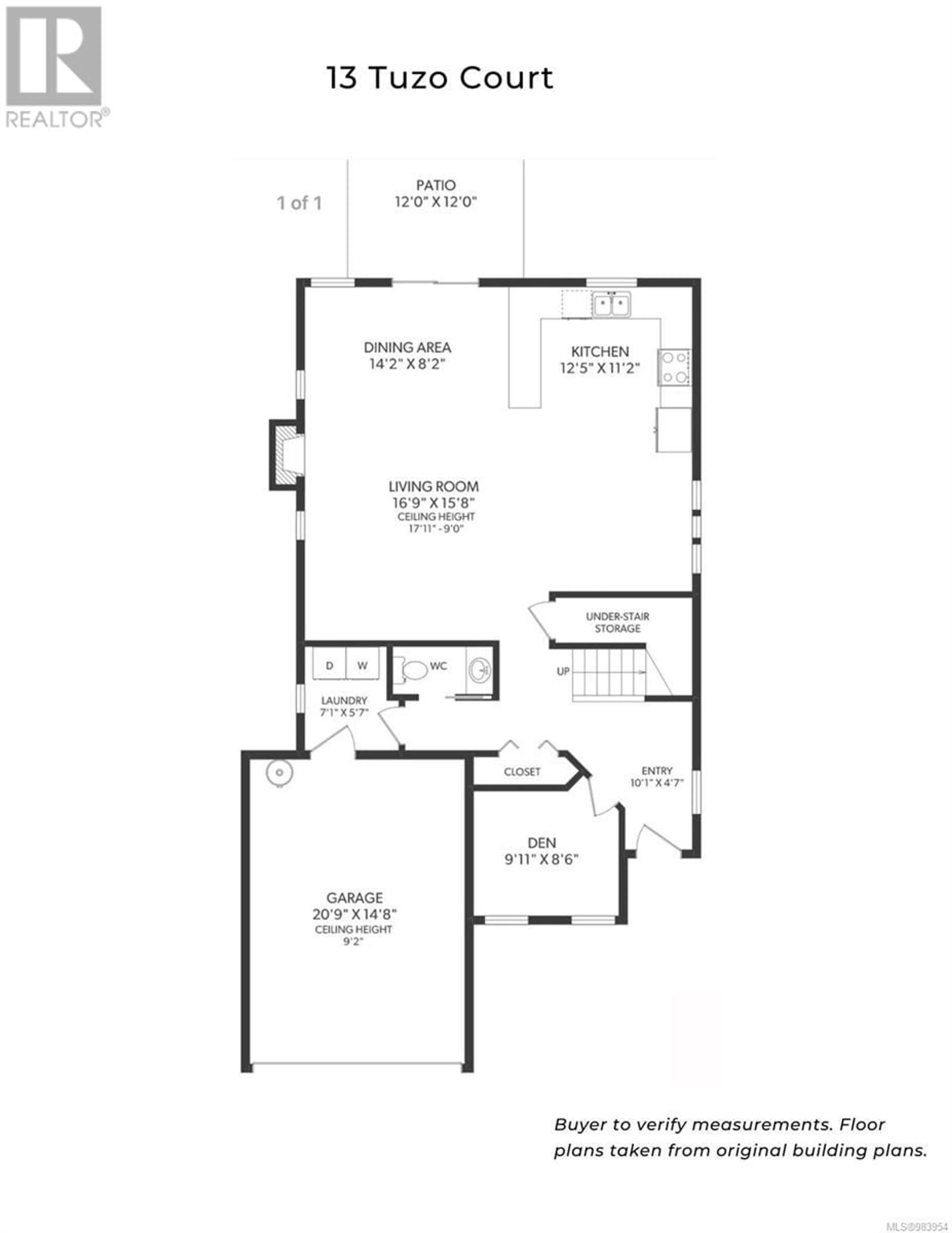 Floor plan for 13 Tuzo Crt, View Royal British Columbia V9B0S9