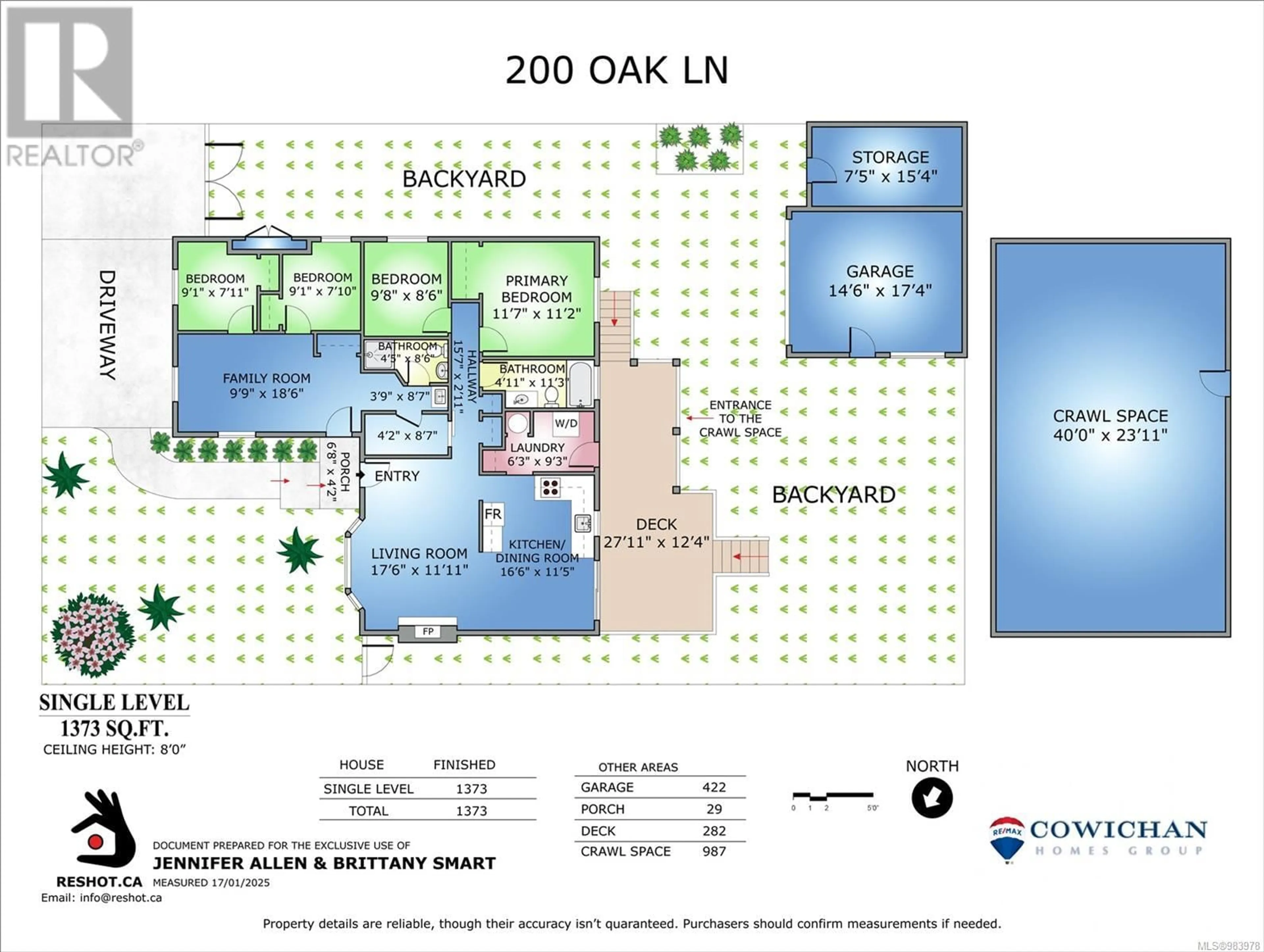 Floor plan for 200 Oak Lane, Lake Cowichan British Columbia V0R2G0