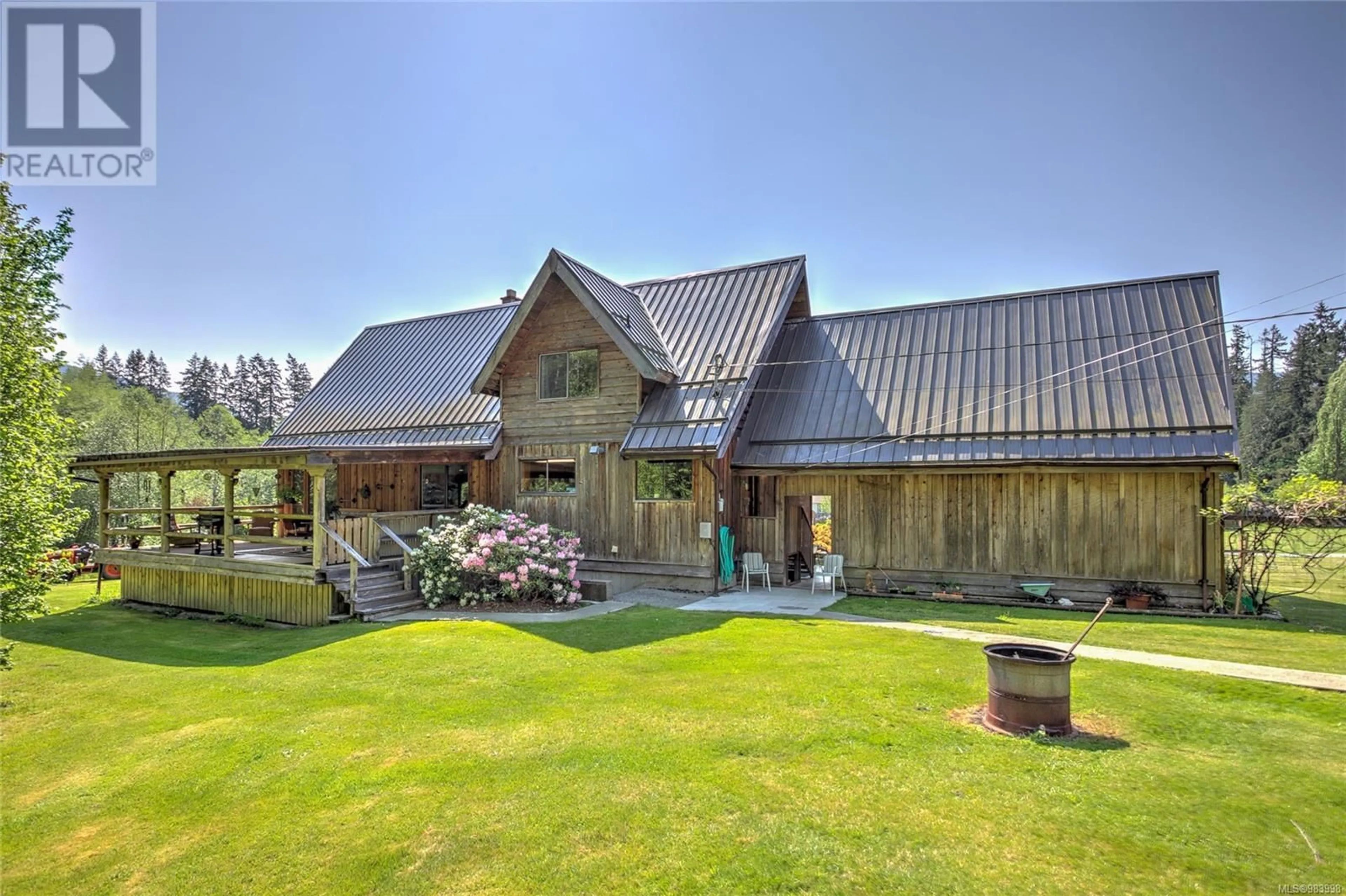 A pic from outside/outdoor area/front of a property/back of a property/a pic from drone, building for 8035 GREENDALE ROAD, Lake Cowichan British Columbia V0R2G0