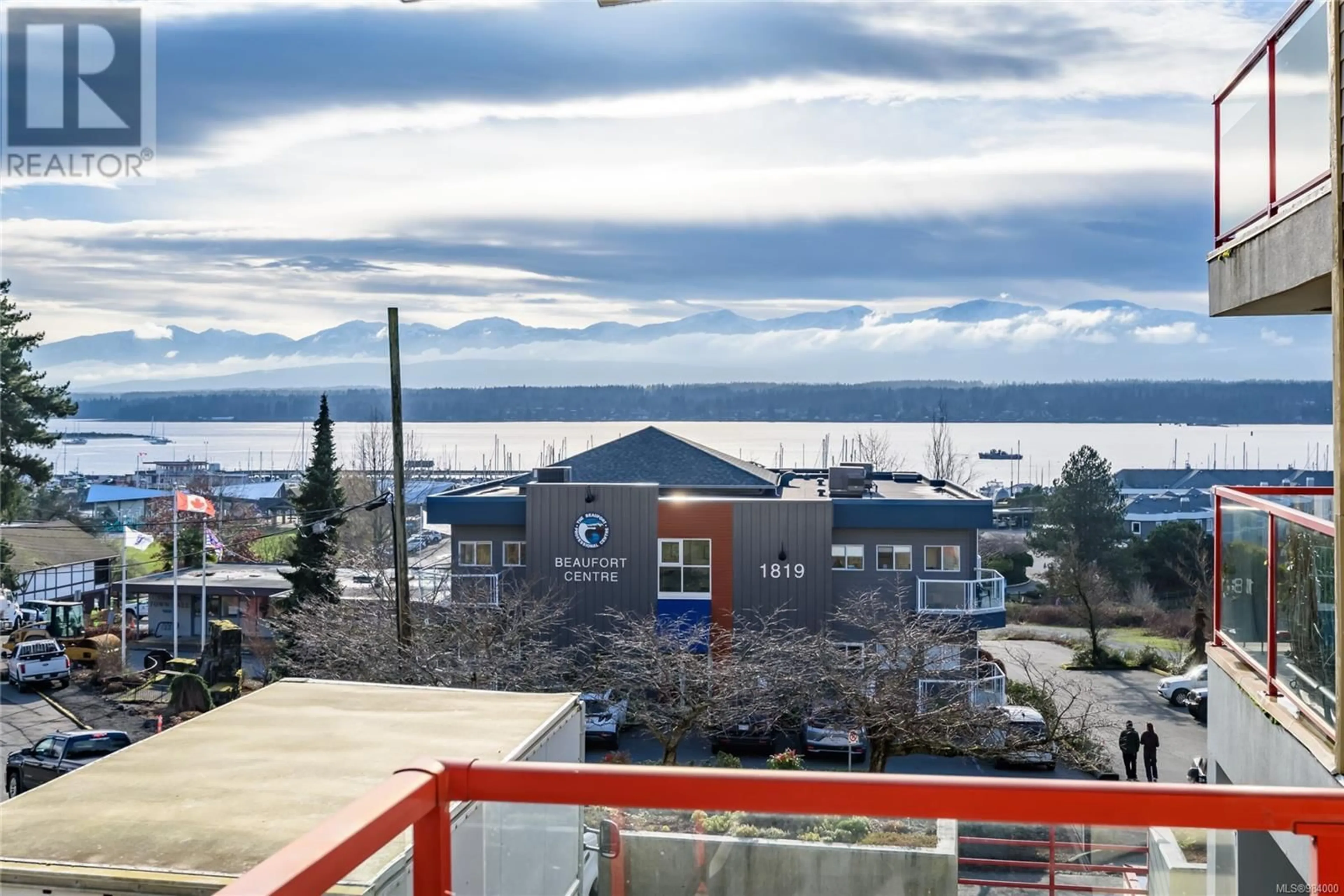 A pic from outside/outdoor area/front of a property/back of a property/a pic from drone, water/lake/river/ocean view for 201 1811 Comox Ave, Comox British Columbia V9M3L9