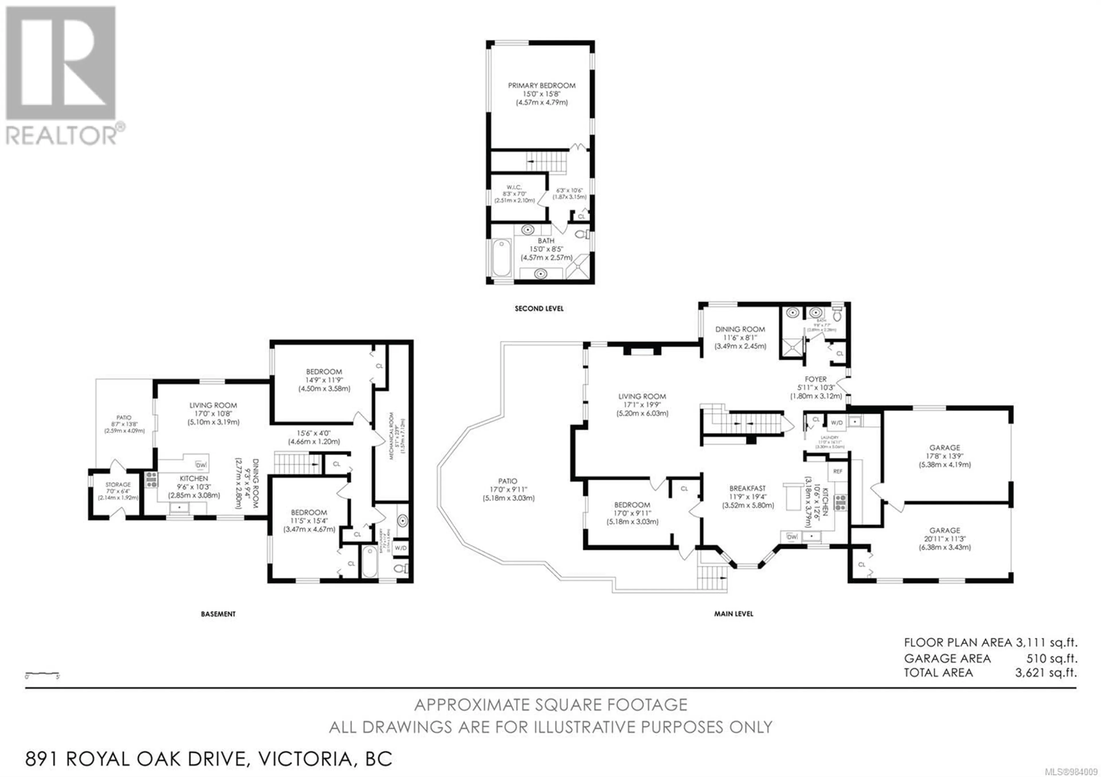 Floor plan for 891 Royal Oak Dr, Saanich British Columbia V8X5H5