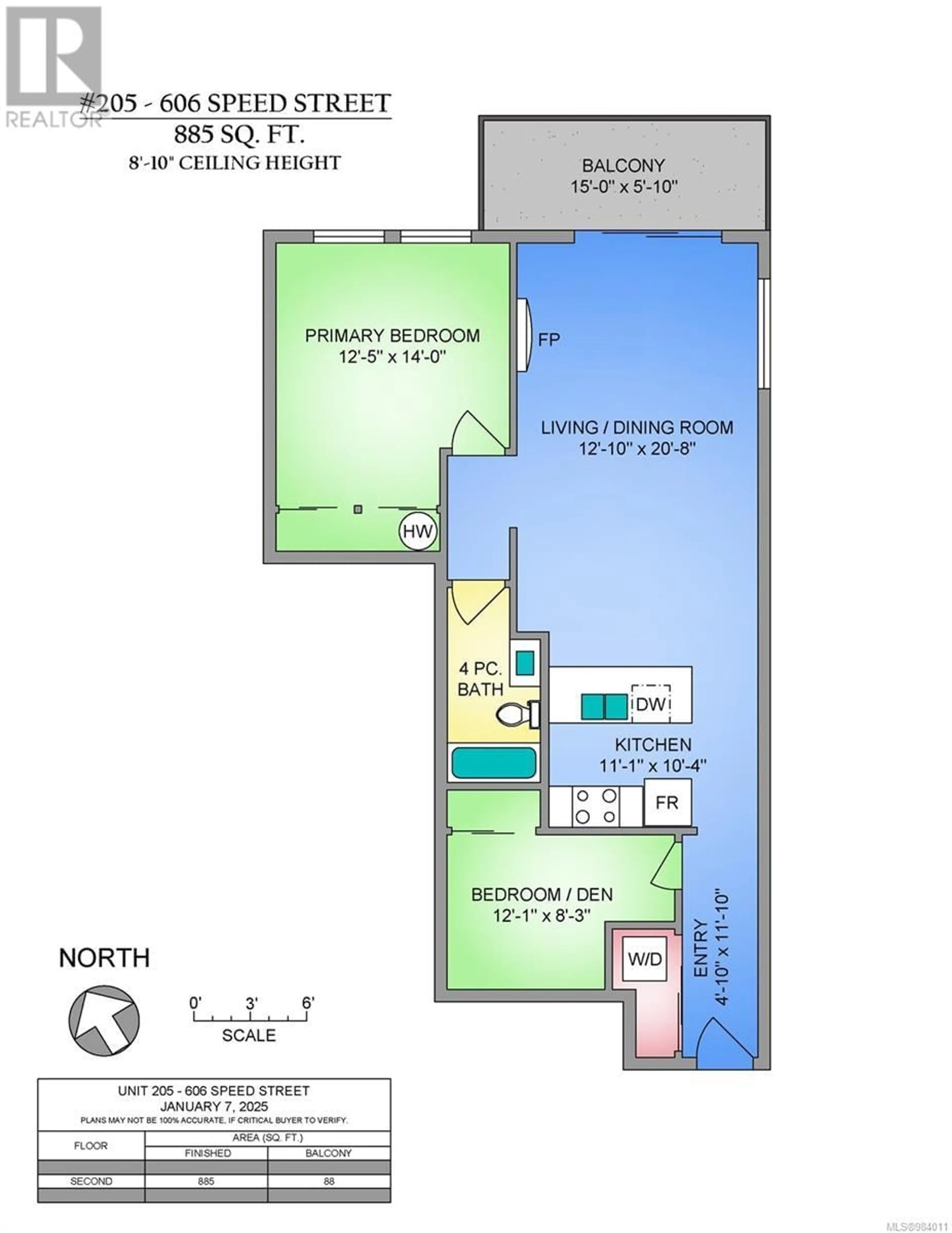 Floor plan for 205 606 Speed Ave, Victoria British Columbia V8Z1A4