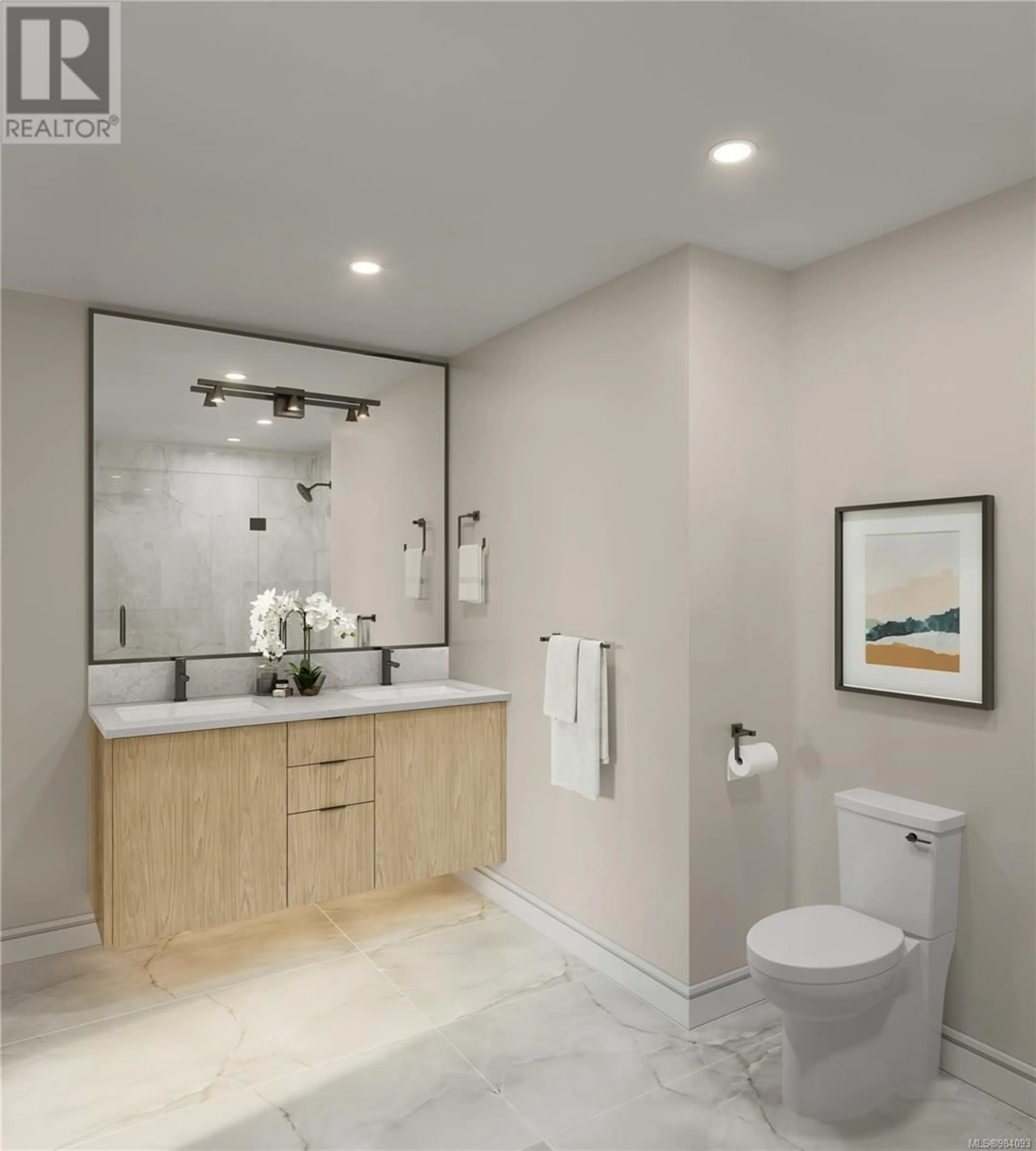 Contemporary bathroom, ceramic/tile floor for 305 1810 Selenite Pl, Langford British Columbia V0V0V0