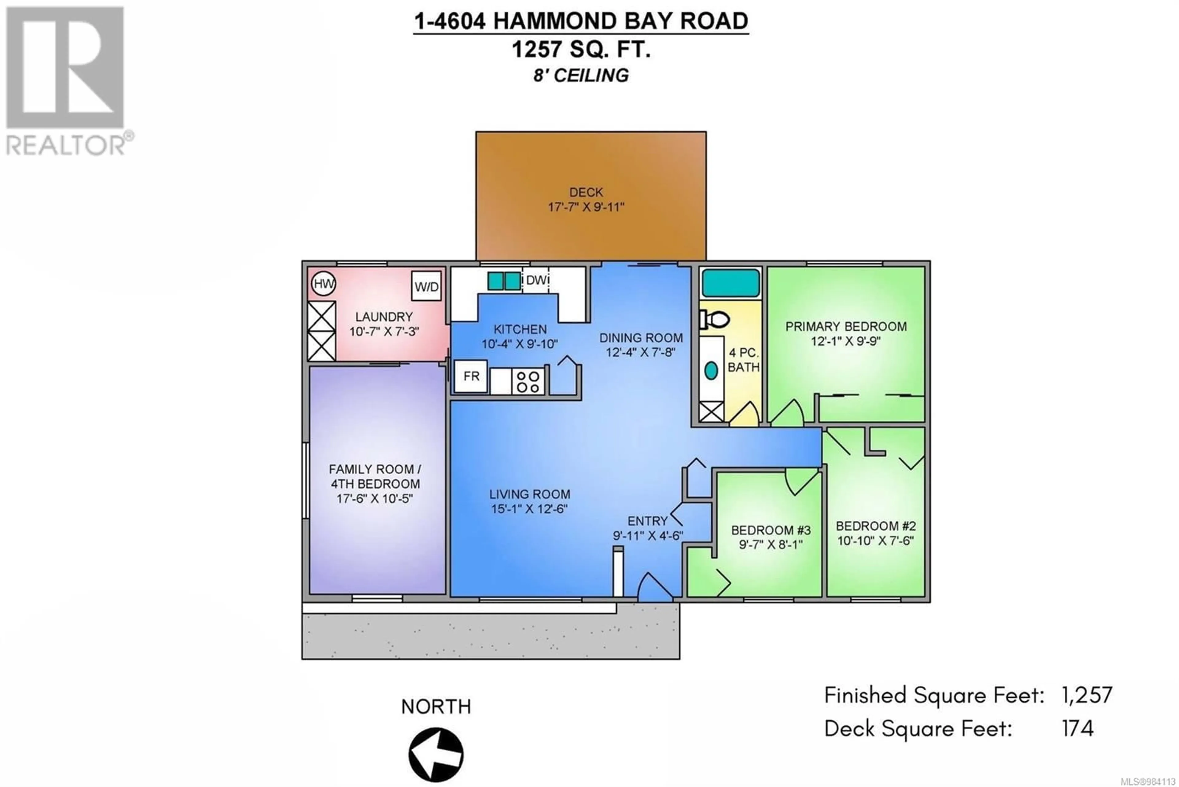 Floor plan for 1 4604 Hammond Bay Rd, Nanaimo British Columbia V9T5B1