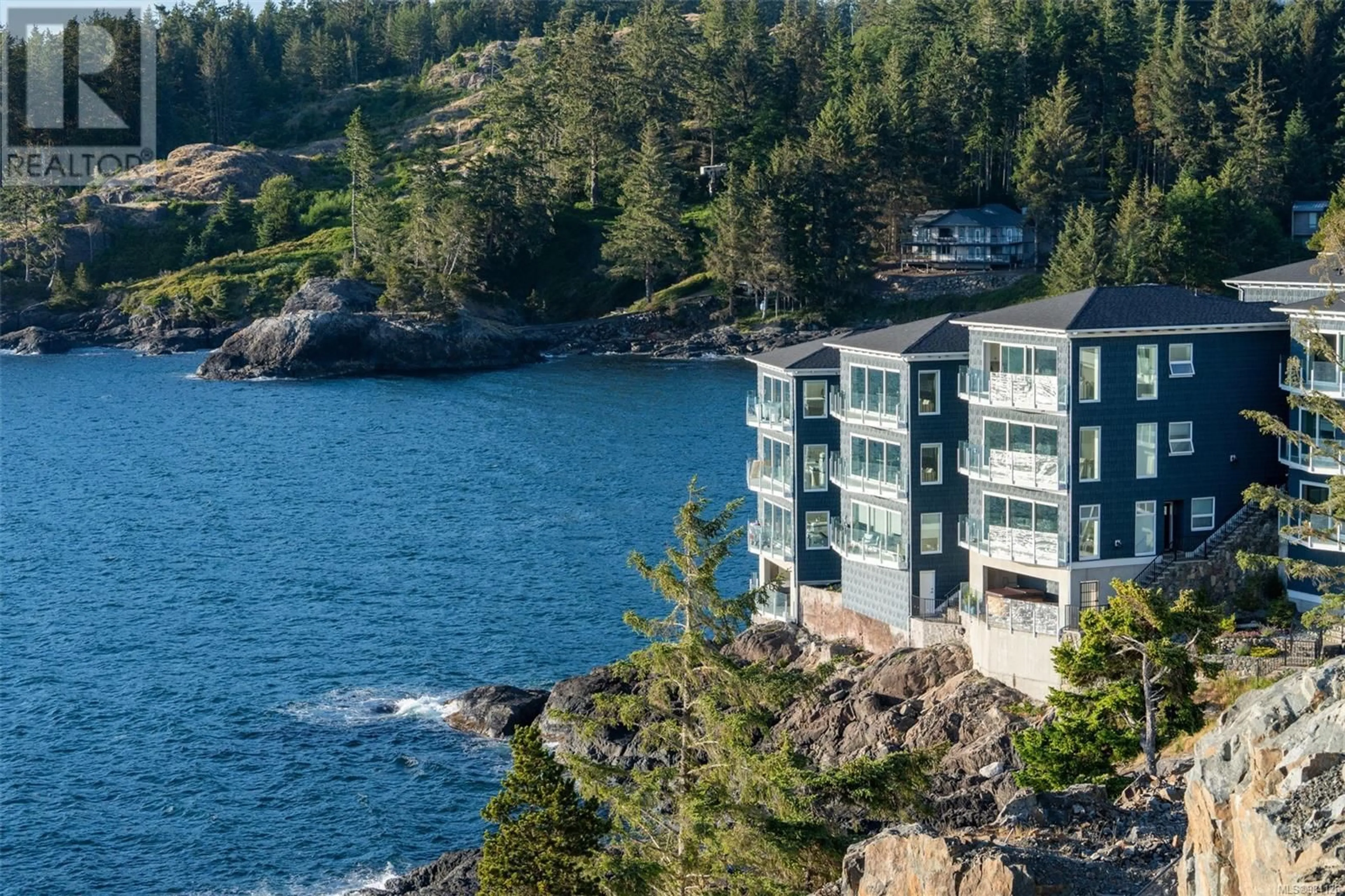 A pic from outside/outdoor area/front of a property/back of a property/a pic from drone, water/lake/river/ocean view for 13B - 1000 SOOKEPOINT PLACE, Sooke British Columbia V9Z1L8